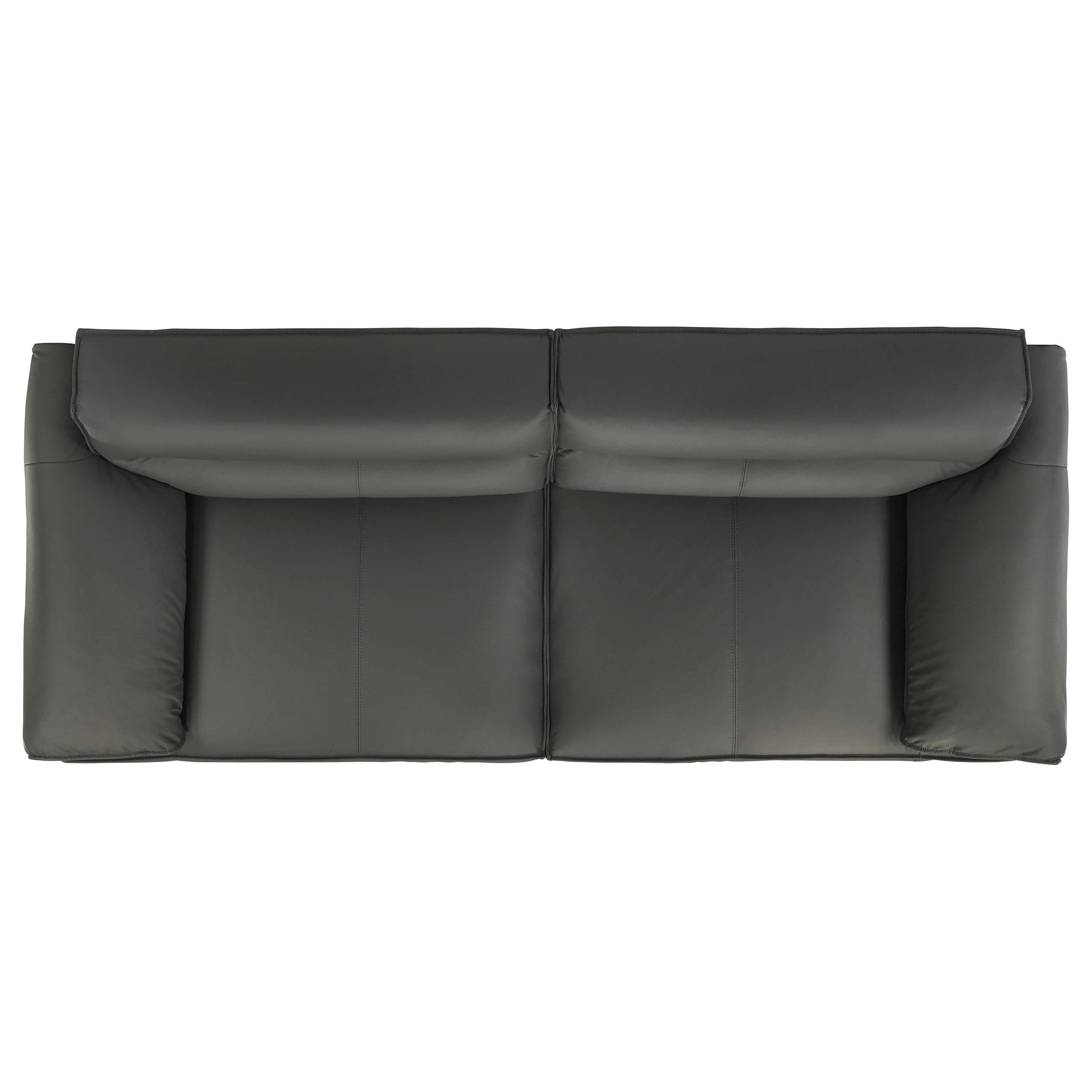 Buxton Graphite Top Grain Leather Upholstered Sofa - Image 9