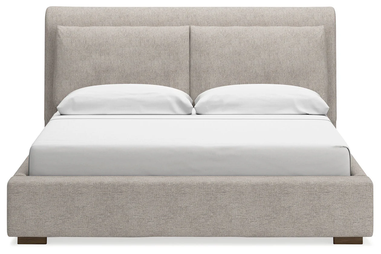 Cabalynn Light Brown California King Upholstered Platform Bed - Image 4