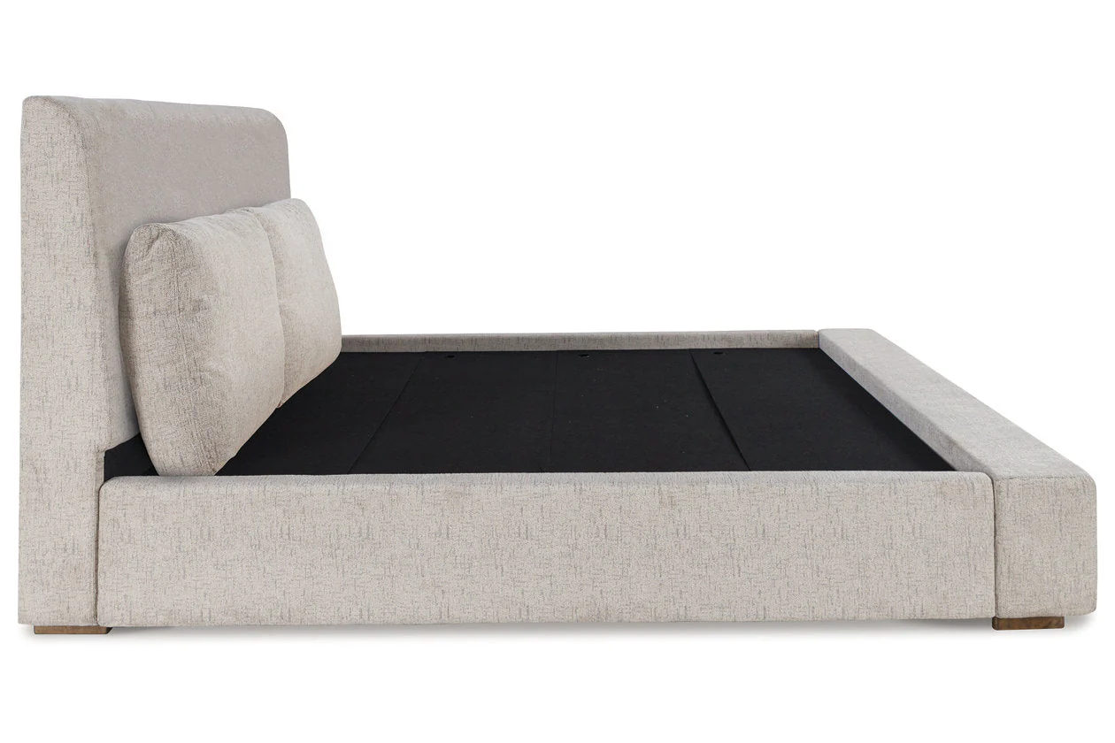 Cabalynn Light Brown California King Upholstered Platform Bed - Image 7