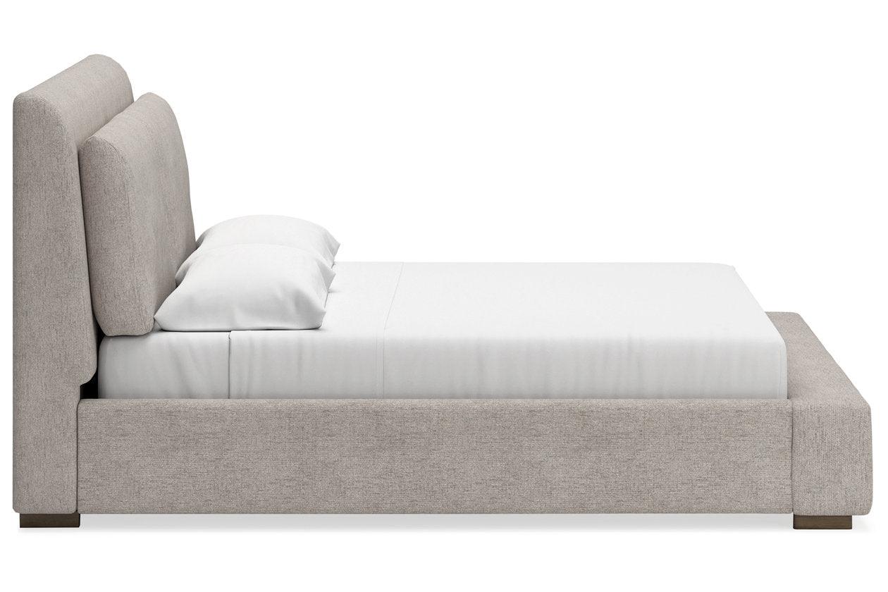 Cabalynn Light Brown King Upholstered Bed - Image 5