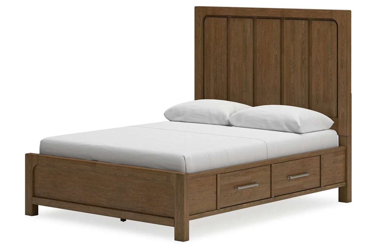 Cabalynn Light Brown Queen Storage Platform Bed - Image 3