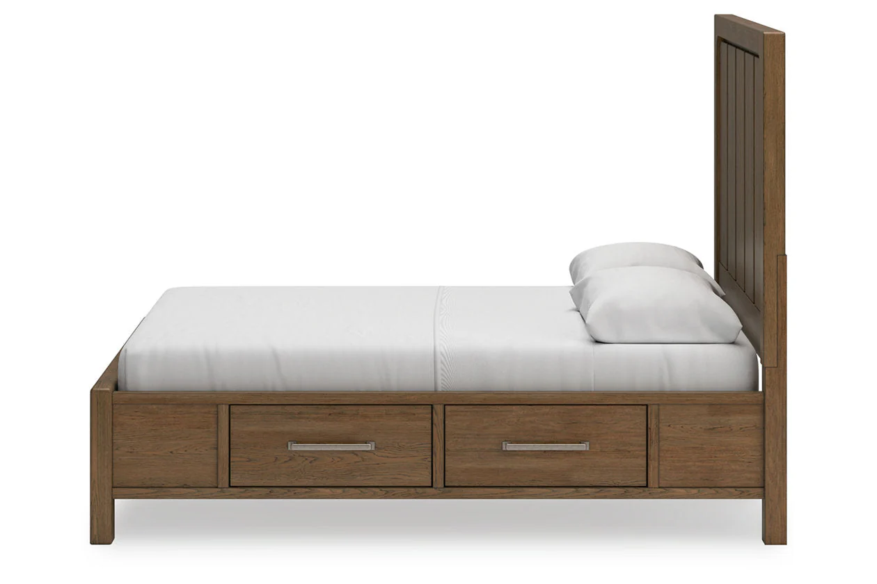 Cabalynn Light Brown Queen Storage Platform Bed - Image 7