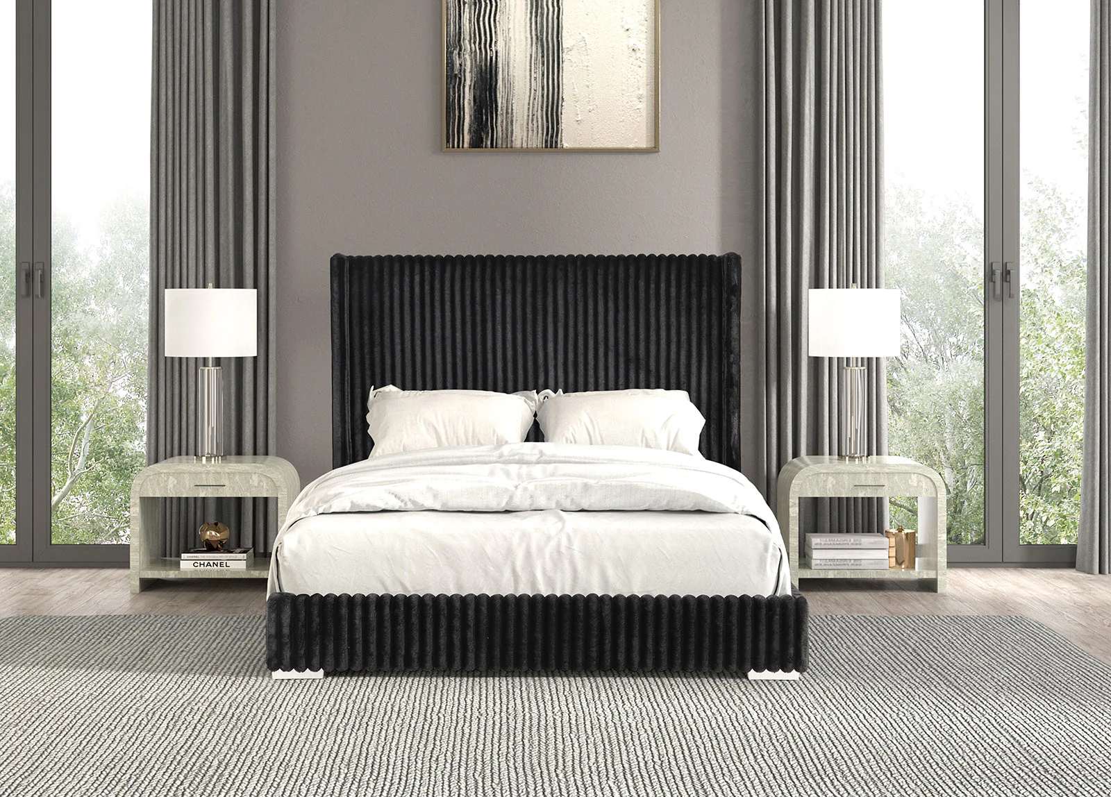 Cadwell Black Twin Bed