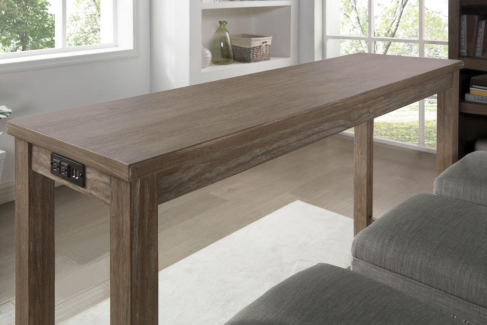 Caerleon Wire-Brushed Gray/Gray 4 Pc. Counter Ht. Dining Set - Image 2