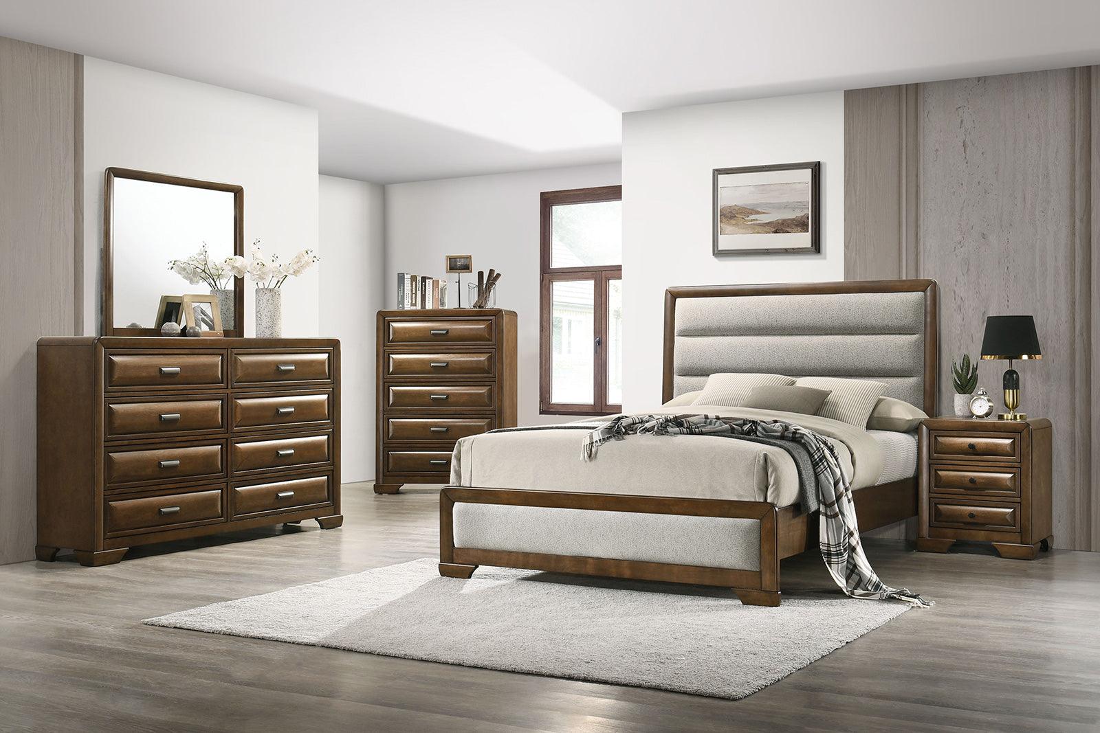 Caerwys Brown/Light Gray Queen Bed - Image 2