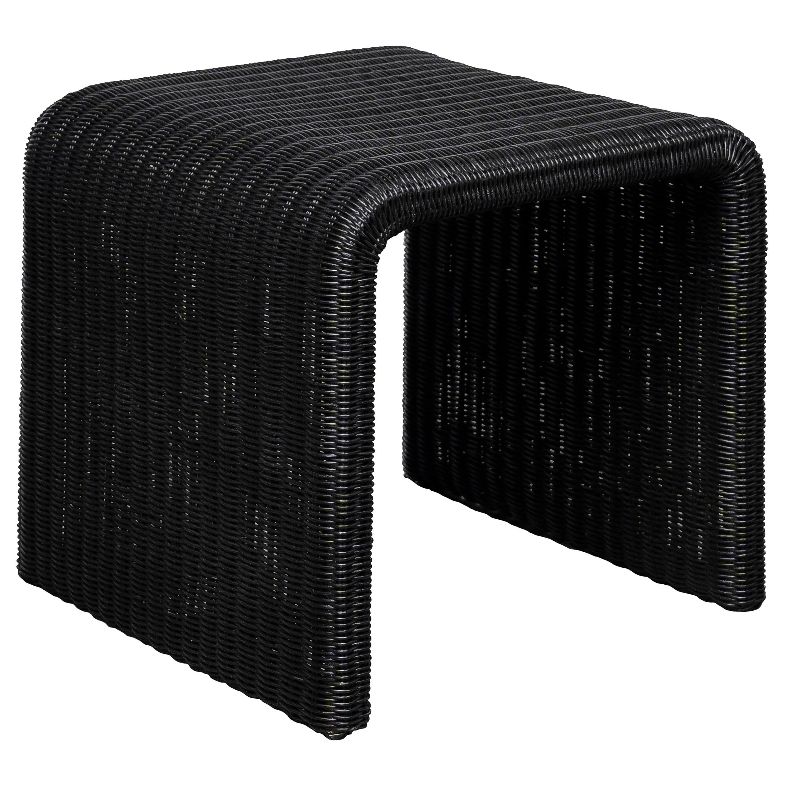 Cahya Black 2-Piece Rattan Coffee and End Table Set - Image 3
