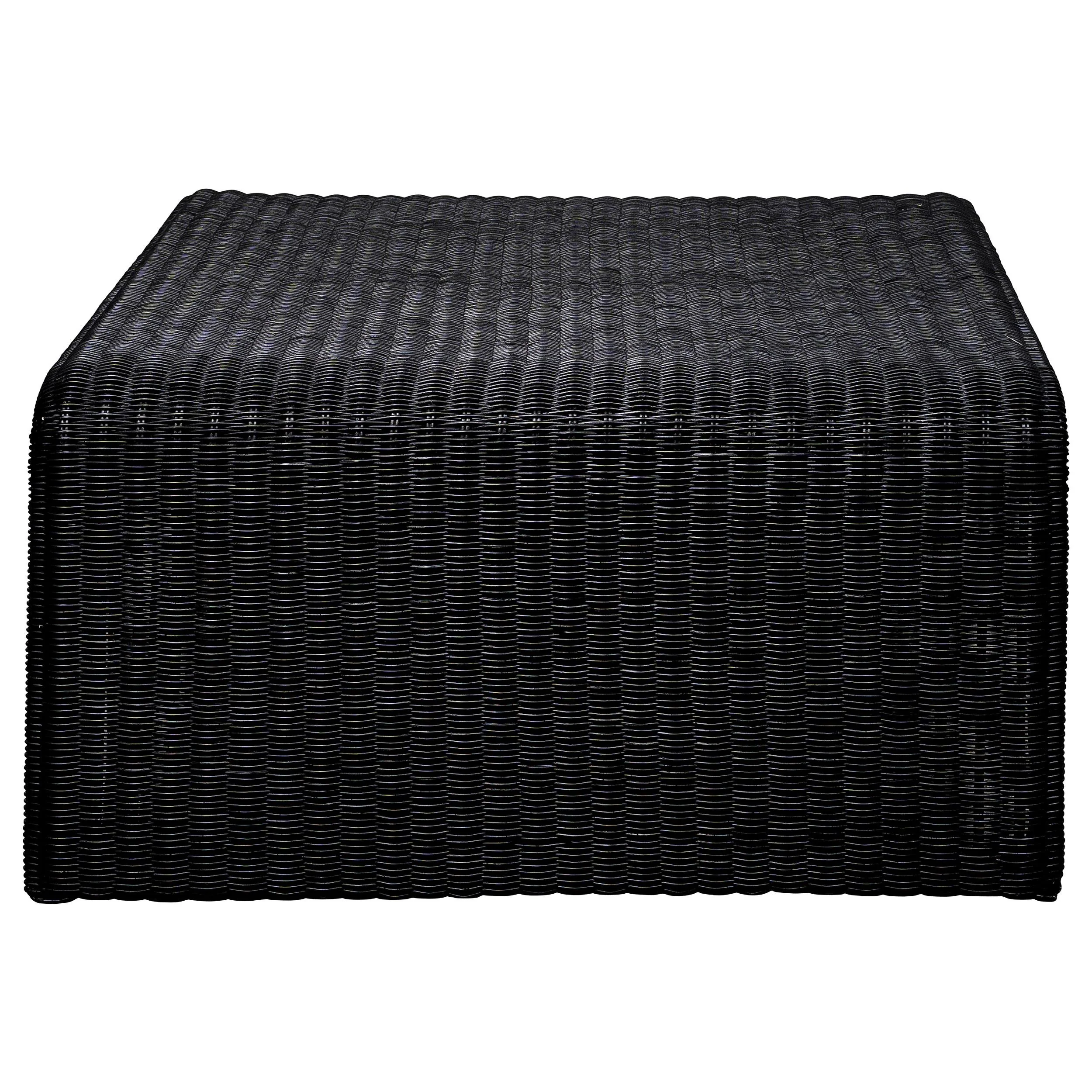 Cahya Black 2-Piece Rattan Coffee and End Table Set - Image 8