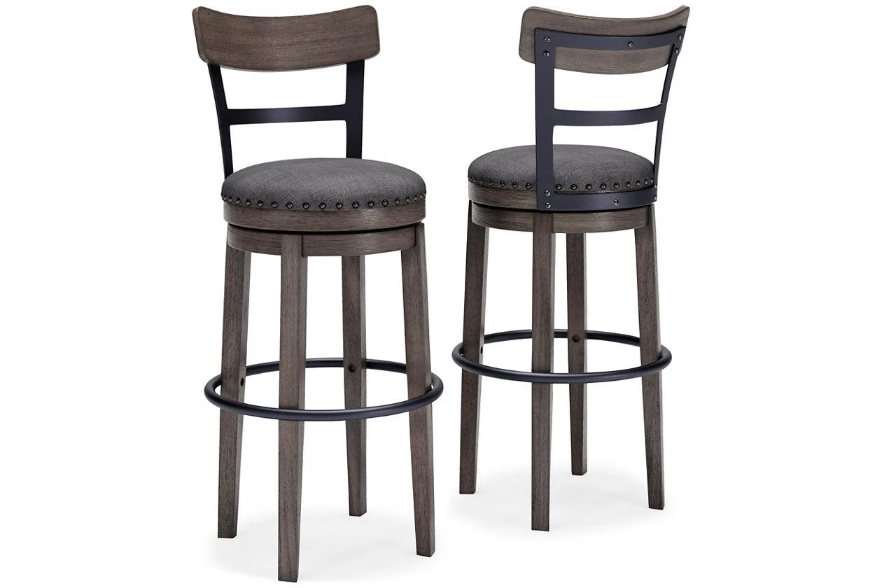 Caitbrook Gray Bar Height Barstool - Image 9