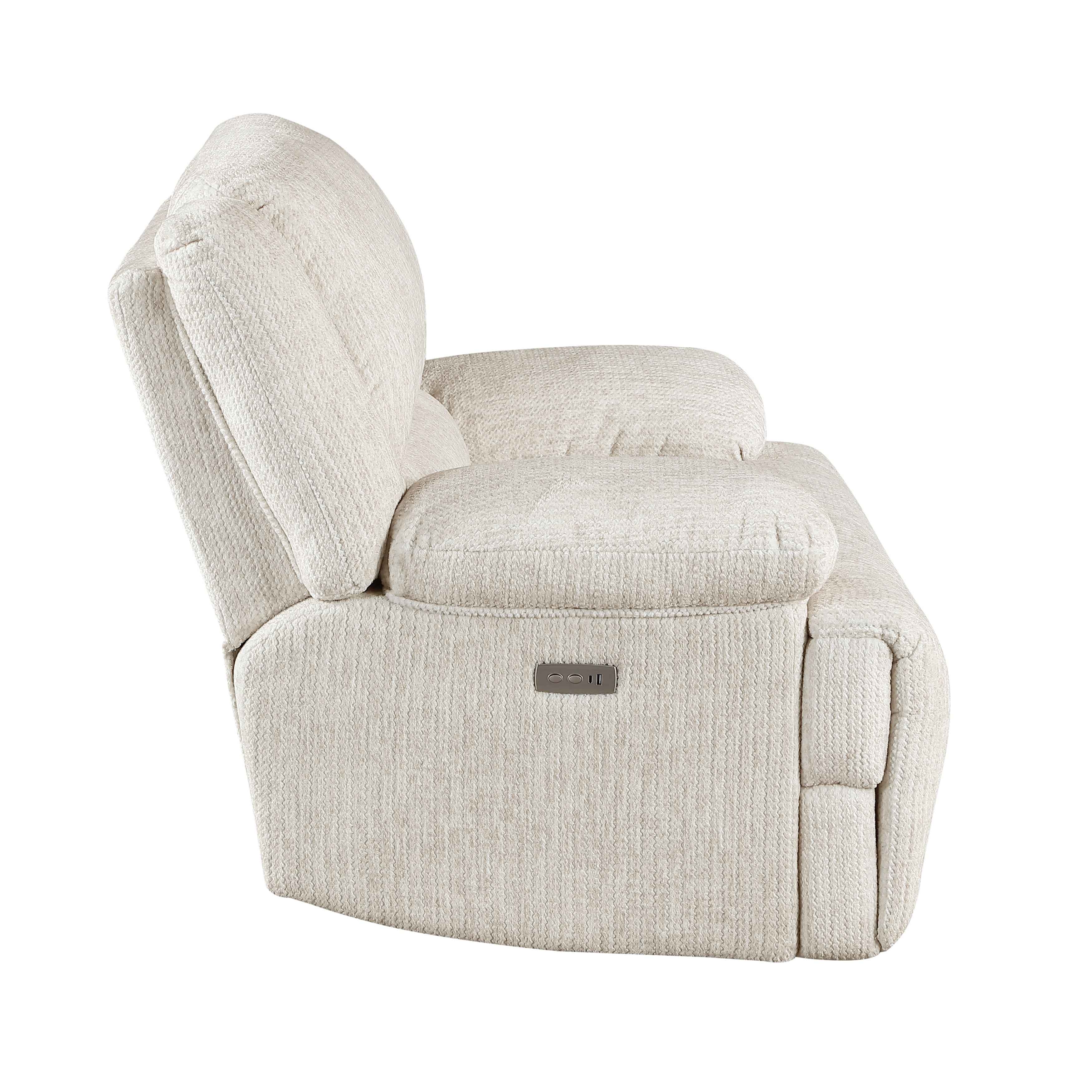 Caliber Beige Power Reclining Chair - Image 3