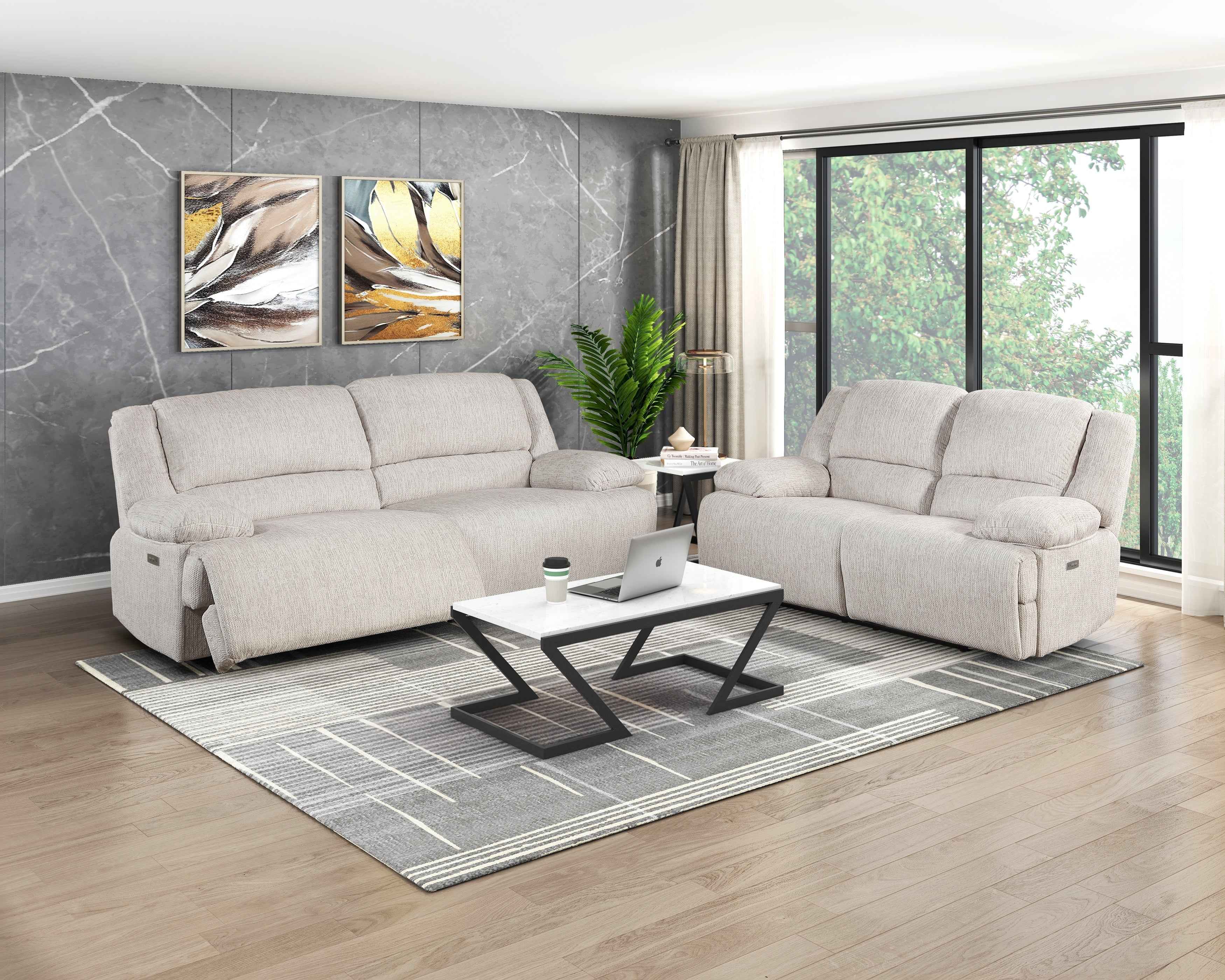 Caliber Beige Power Reclining Living Room Set - Image 21