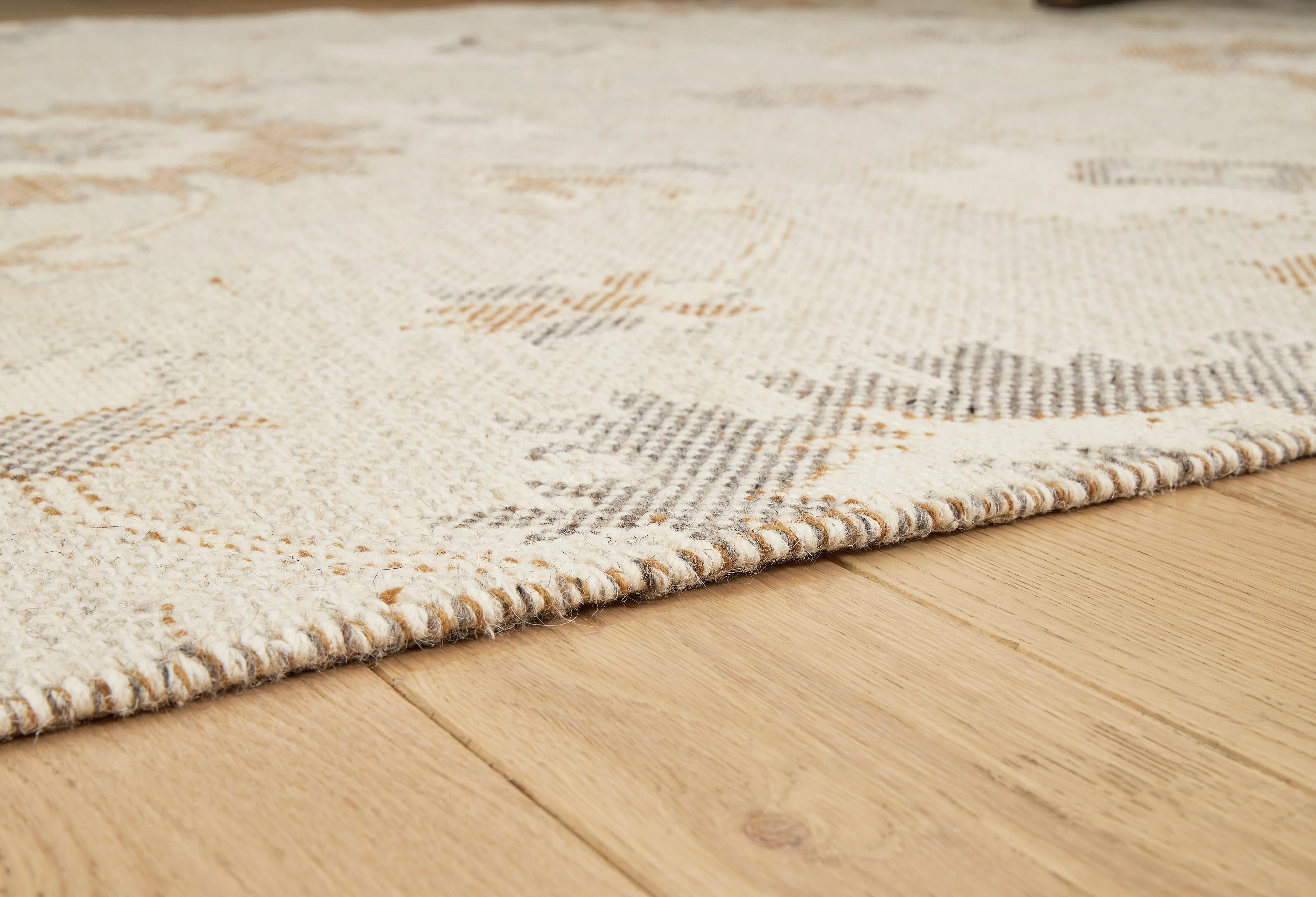 Calkin Linen/Gray/Caramel 5' x 7' Rug - Image 3