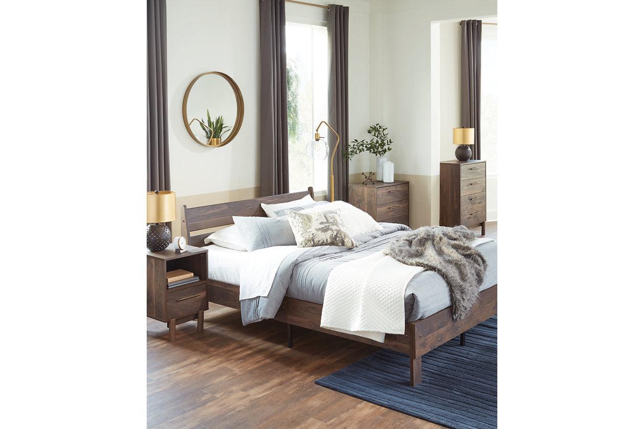 Calverson Mocha Queen Panel Platform Bed - Image 6