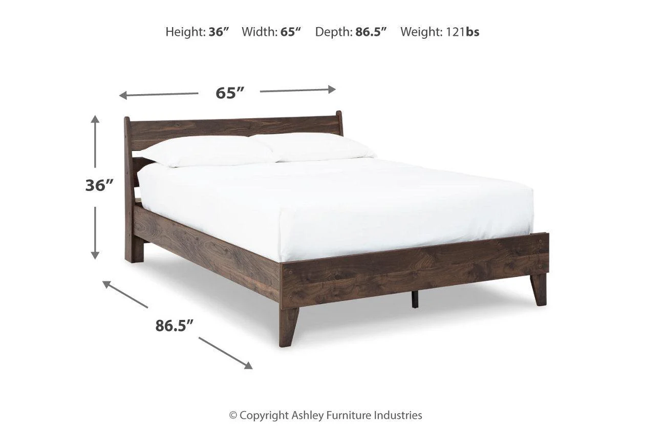 Calverson Mocha Queen Panel Platform Bed - Image 8