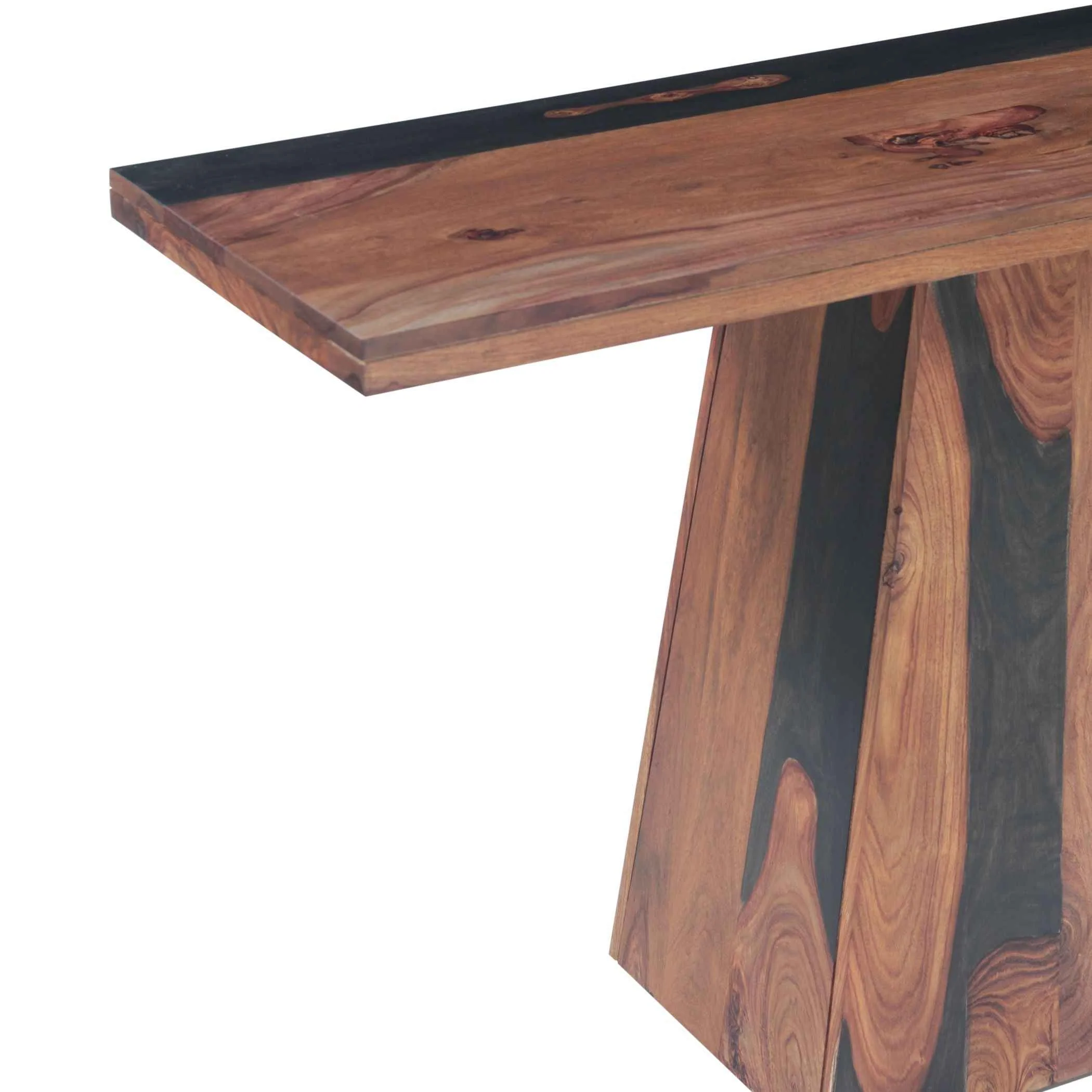 Calypso 57" Console Table in Burnt Sheesham - Image 3