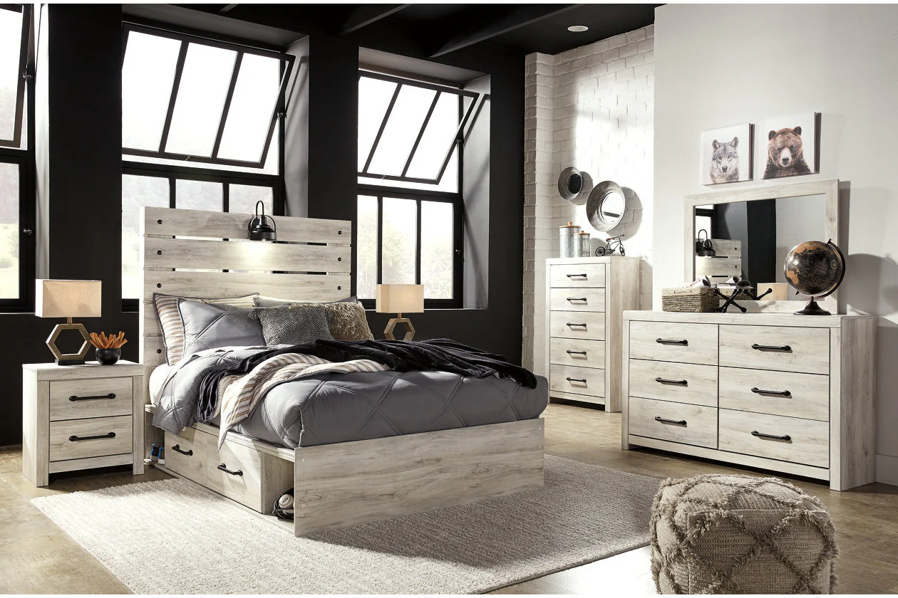 Cambeck Whitewash Full Storage Platform Bed with 4 Drawers - Image 7
