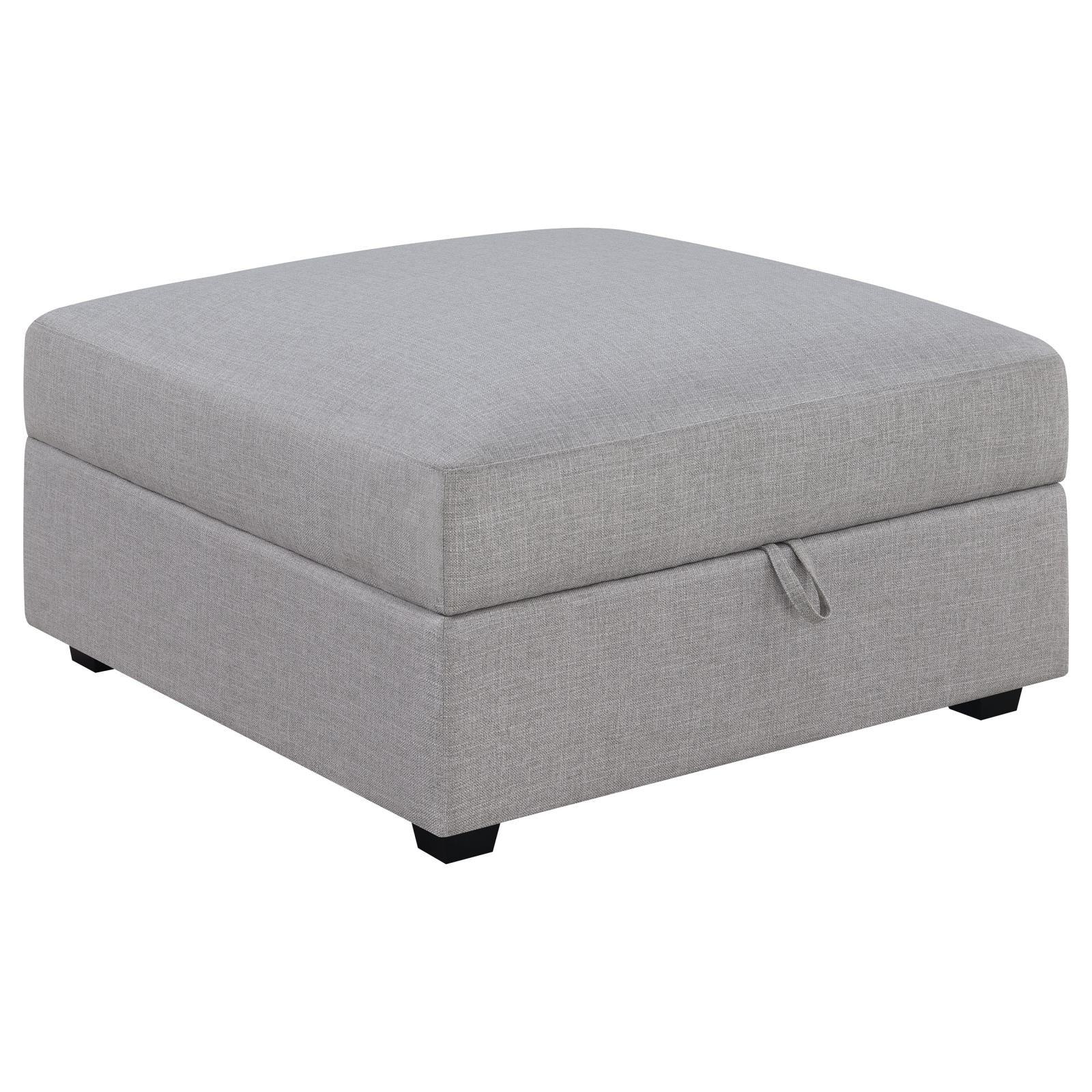Cambria Grey 4-piece Upholstered Modular Sectional - Image 8