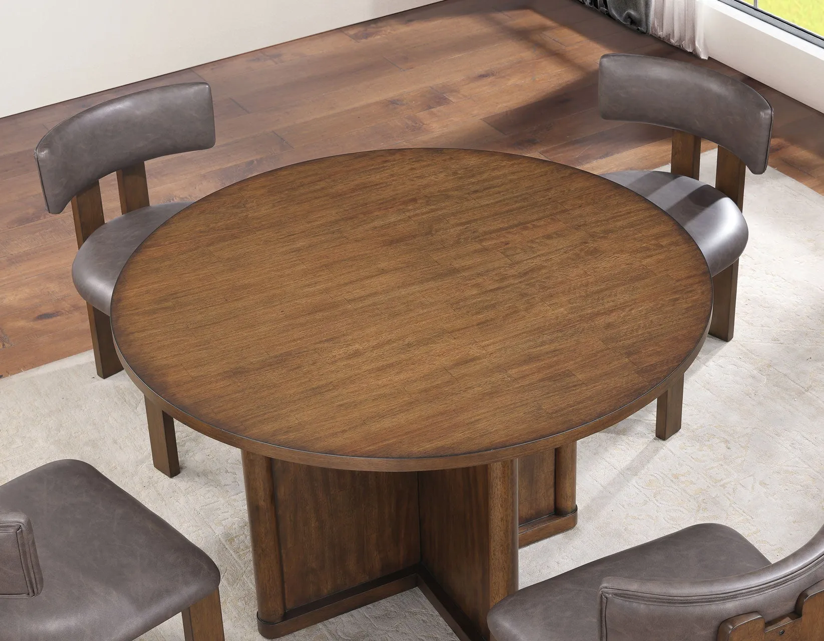 Cambridge Burnished Chestnut 47.25″ Round Dining Table - Image 7