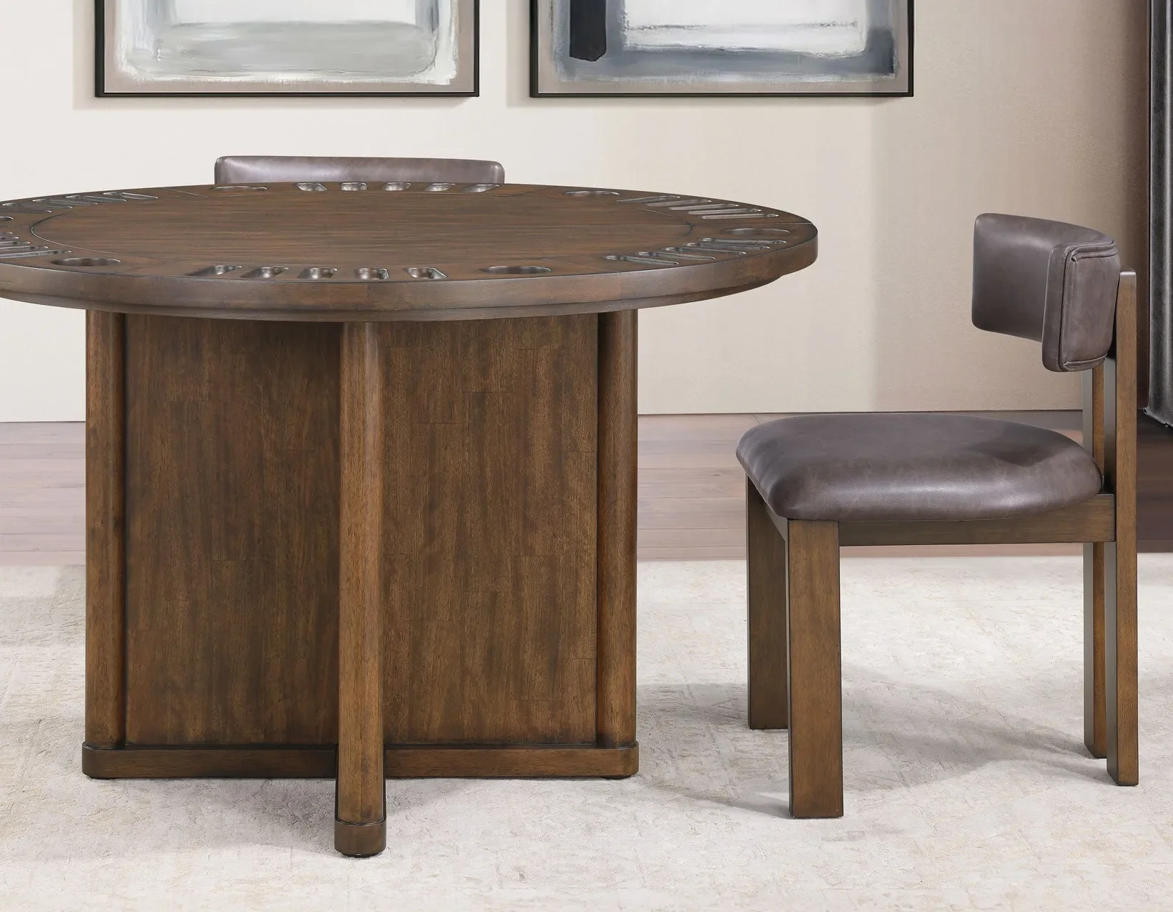 Cambridge Burnished Chestnut 47.25″ Round Dining Table - Image 8