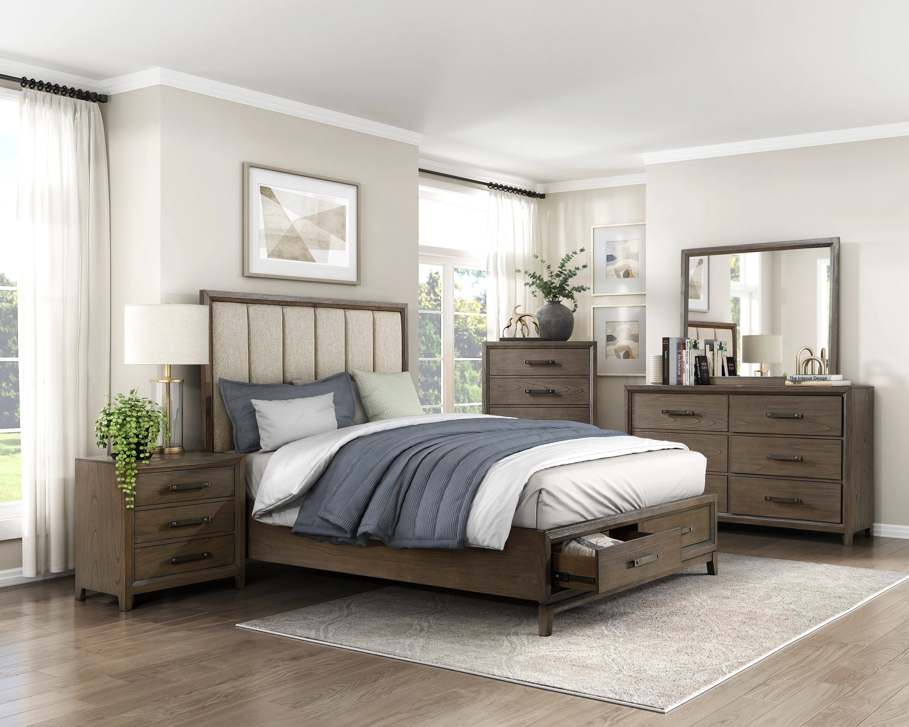 Cambridge Dark Walnut Nightstand - Image 2