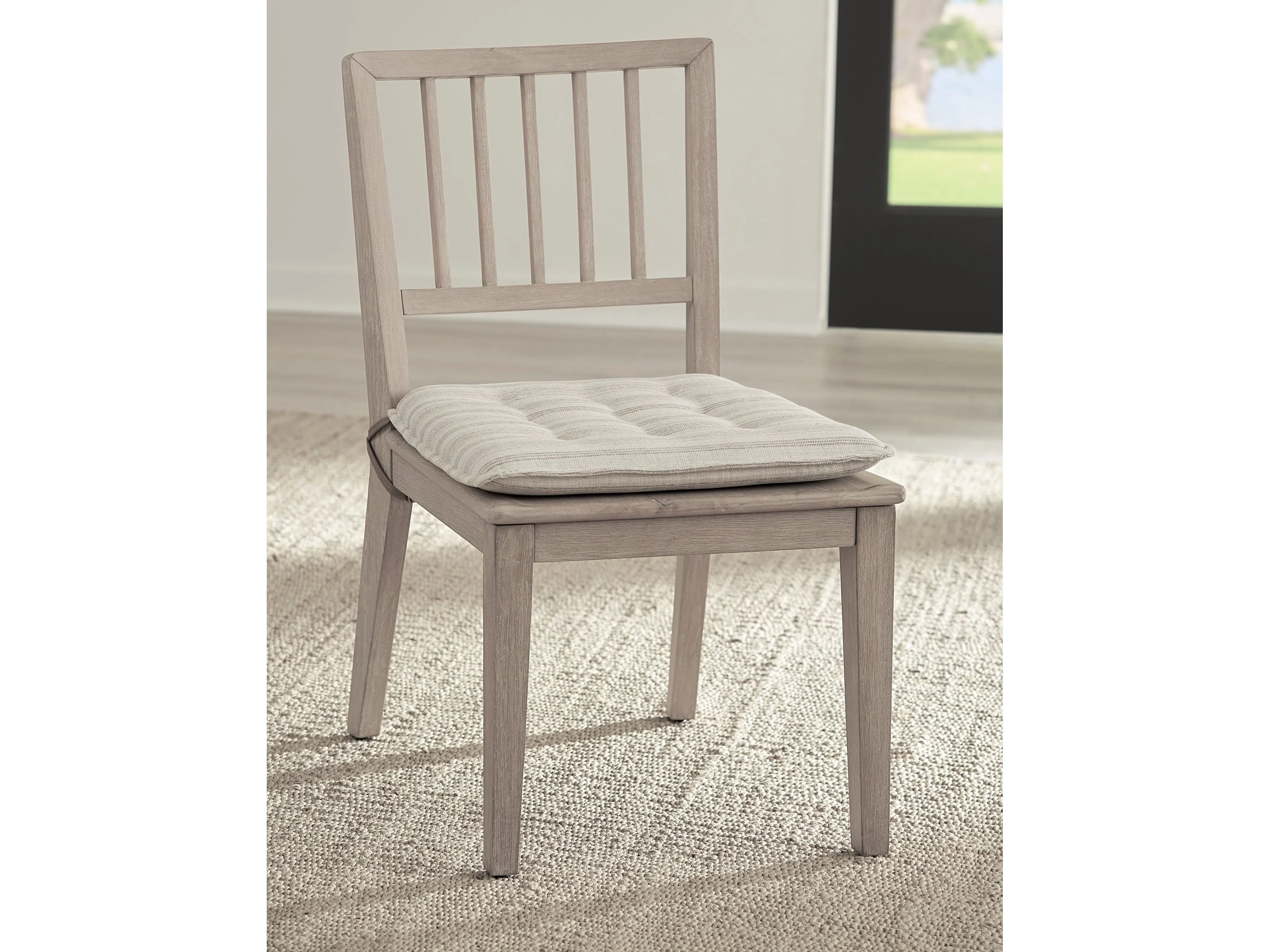 Camden Chai/Oat Wood Dining Chair with Detachable Cushion (Set of 2)