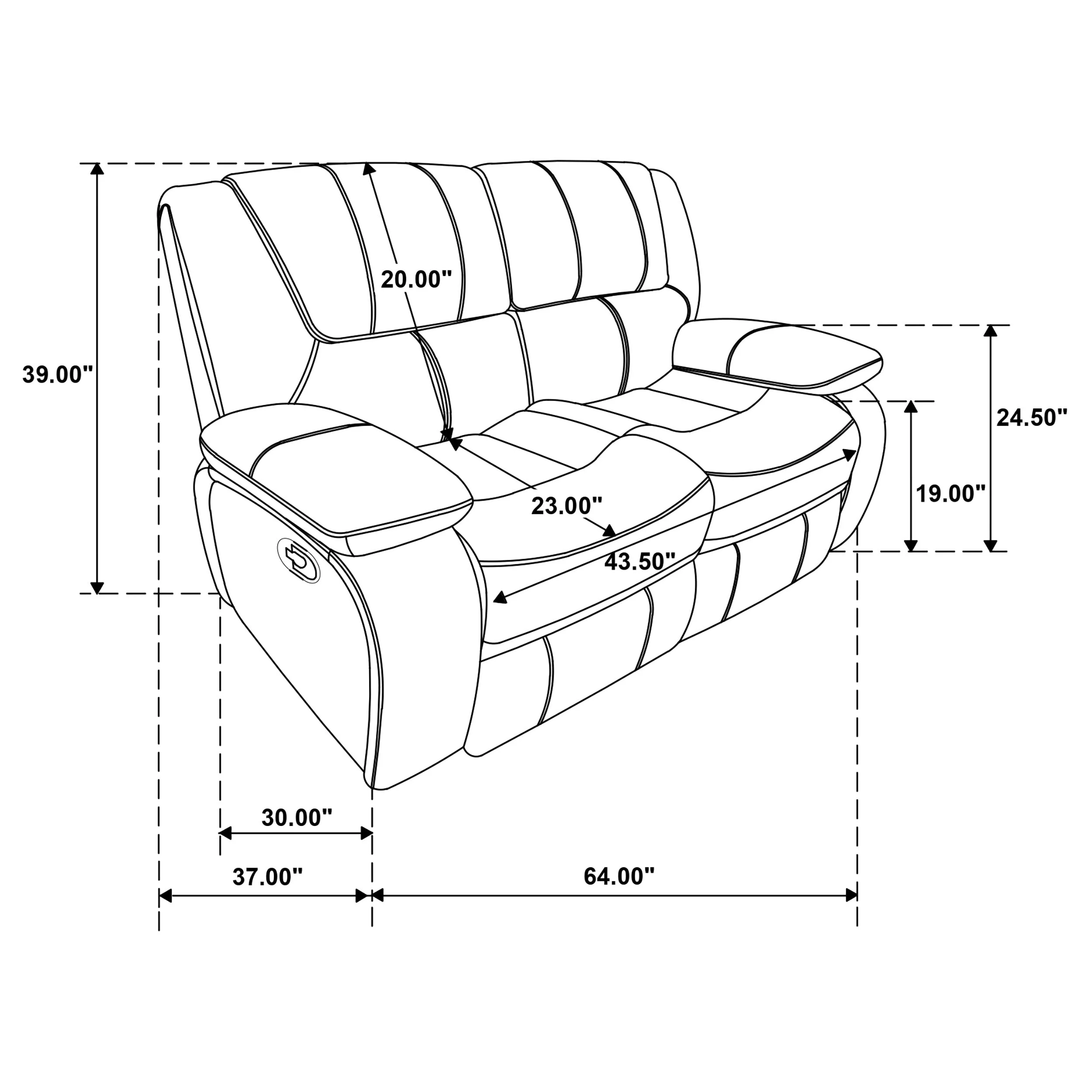 Camila White Upholstered Motion Reclining Loveseat - Image 10