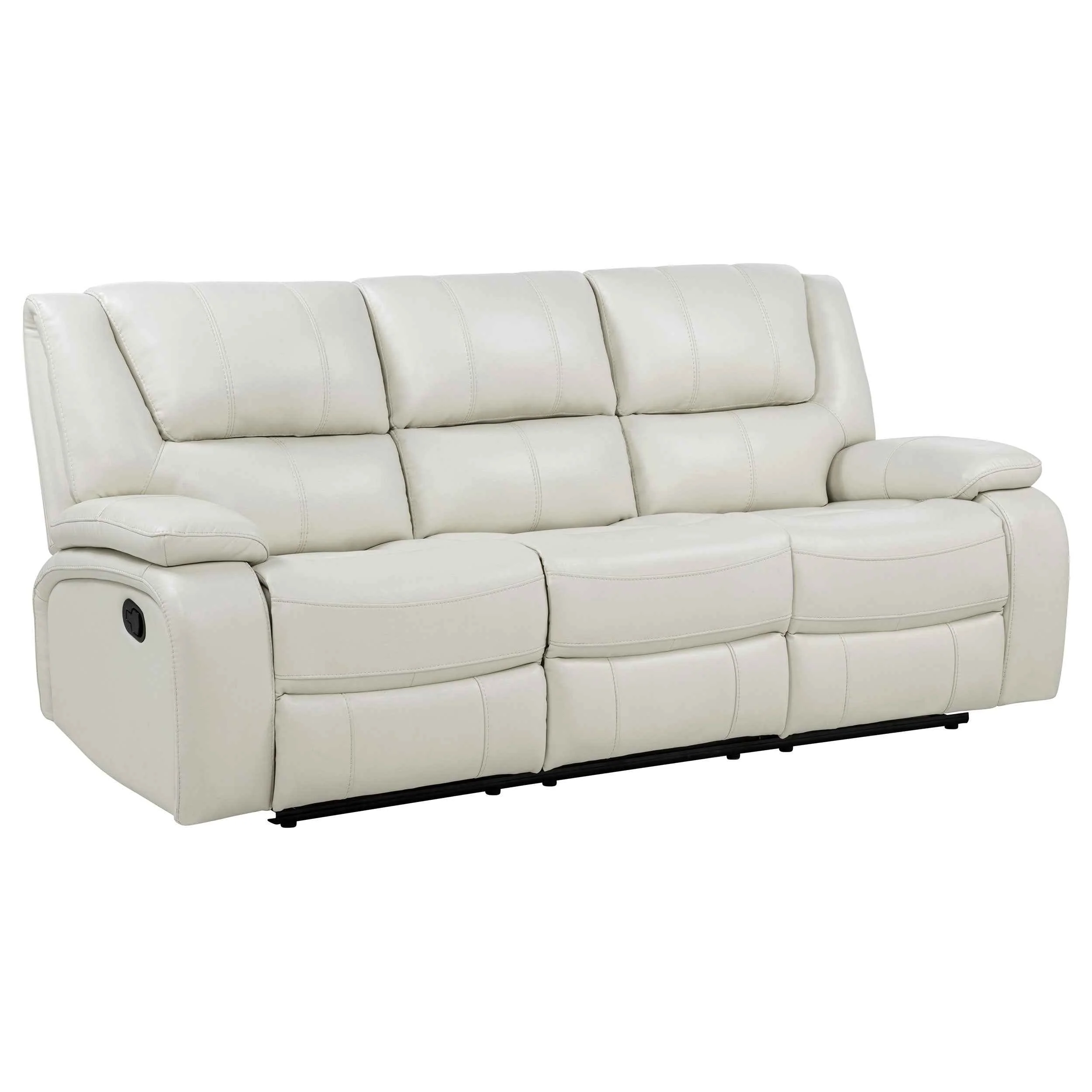 Camila White Upholstered Motion Reclining Sofa - Image 4