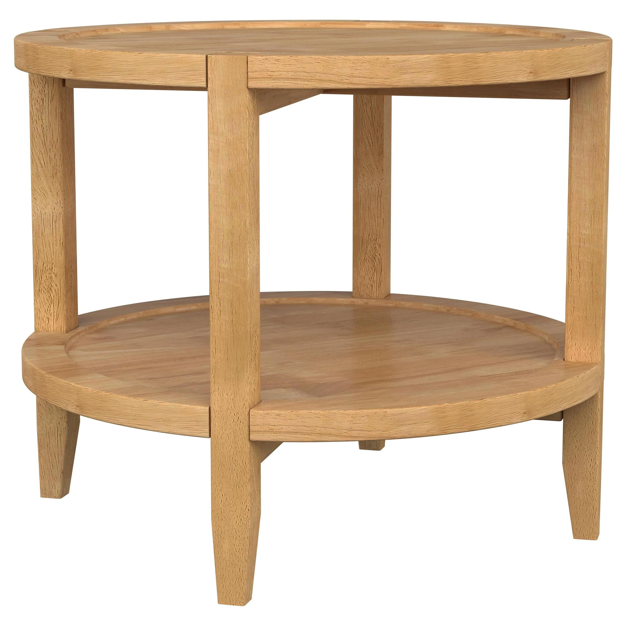 Camillo Maple 3-Piece Round Coffee and End Table Set - Image 4