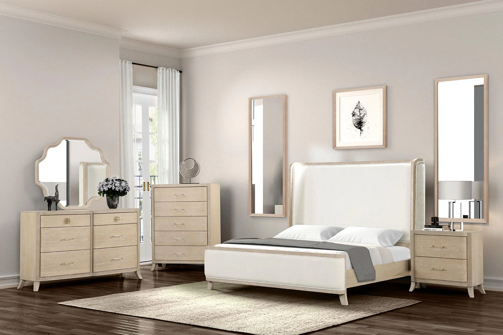 Candra Natural Oak Queen Bed - Image 5