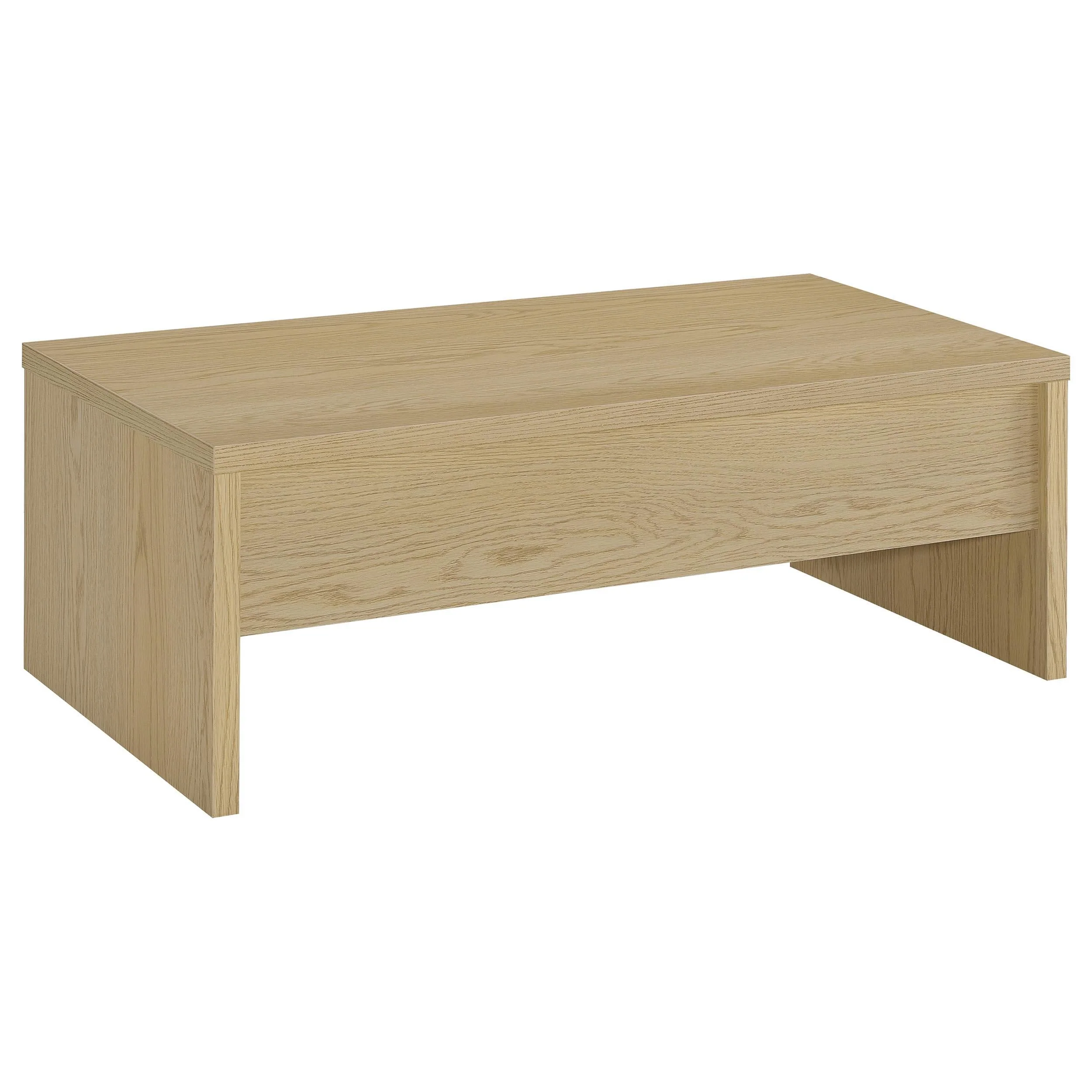 Canoga Light Oak 3-Piece Lift Top Cocktail Coffee Table Set - Image 8