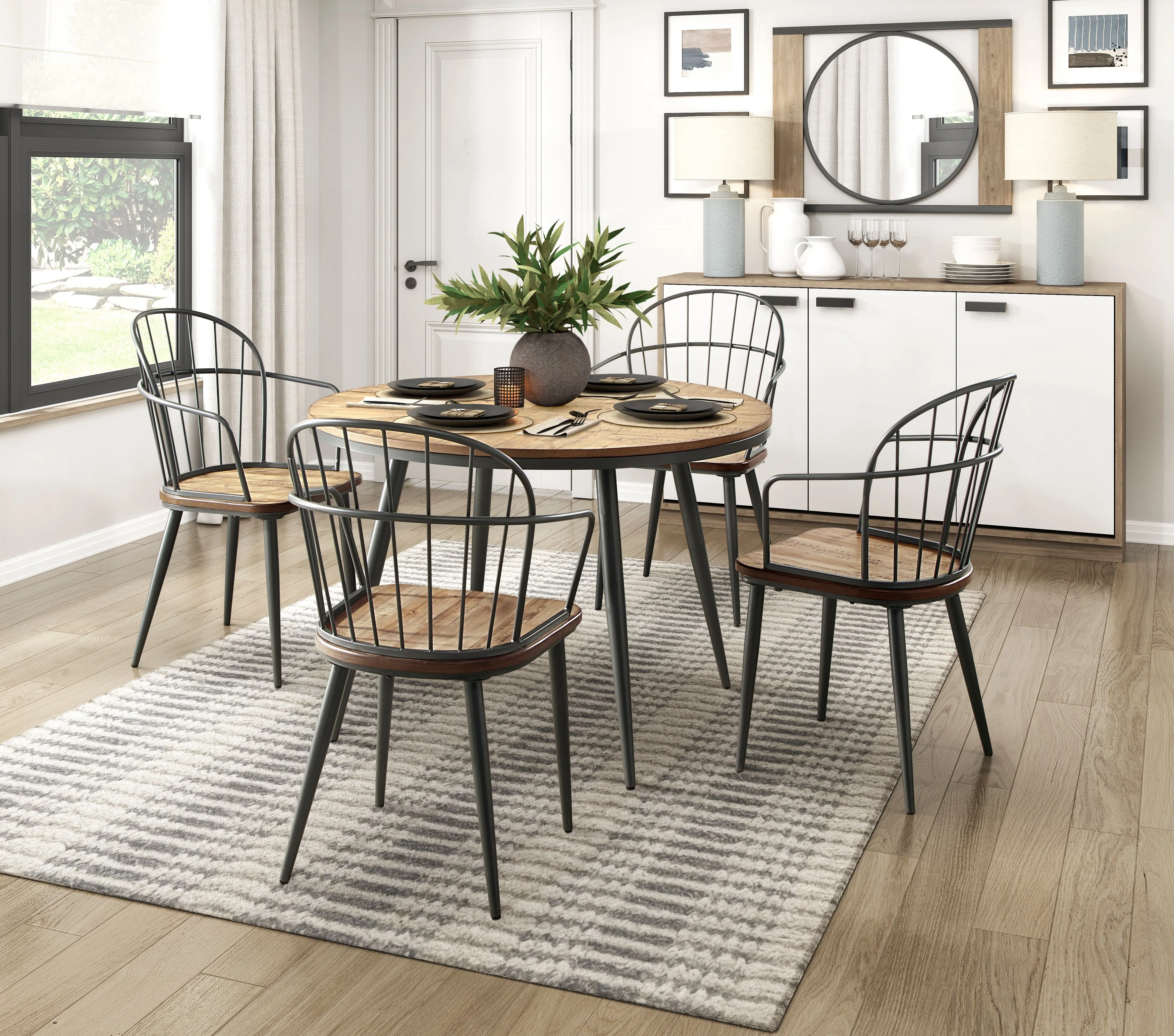 Canton Brown 48" Round Dining Table - Image 6