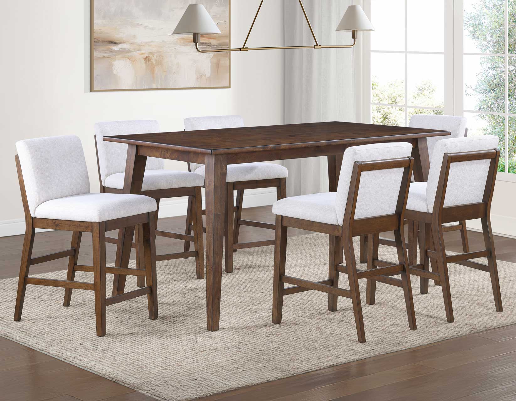 Canton Mocha/Eggshell Counter Height Dining Set