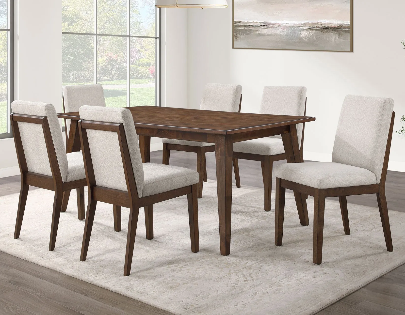 Canton Mocha Upholstered Dining Room Set