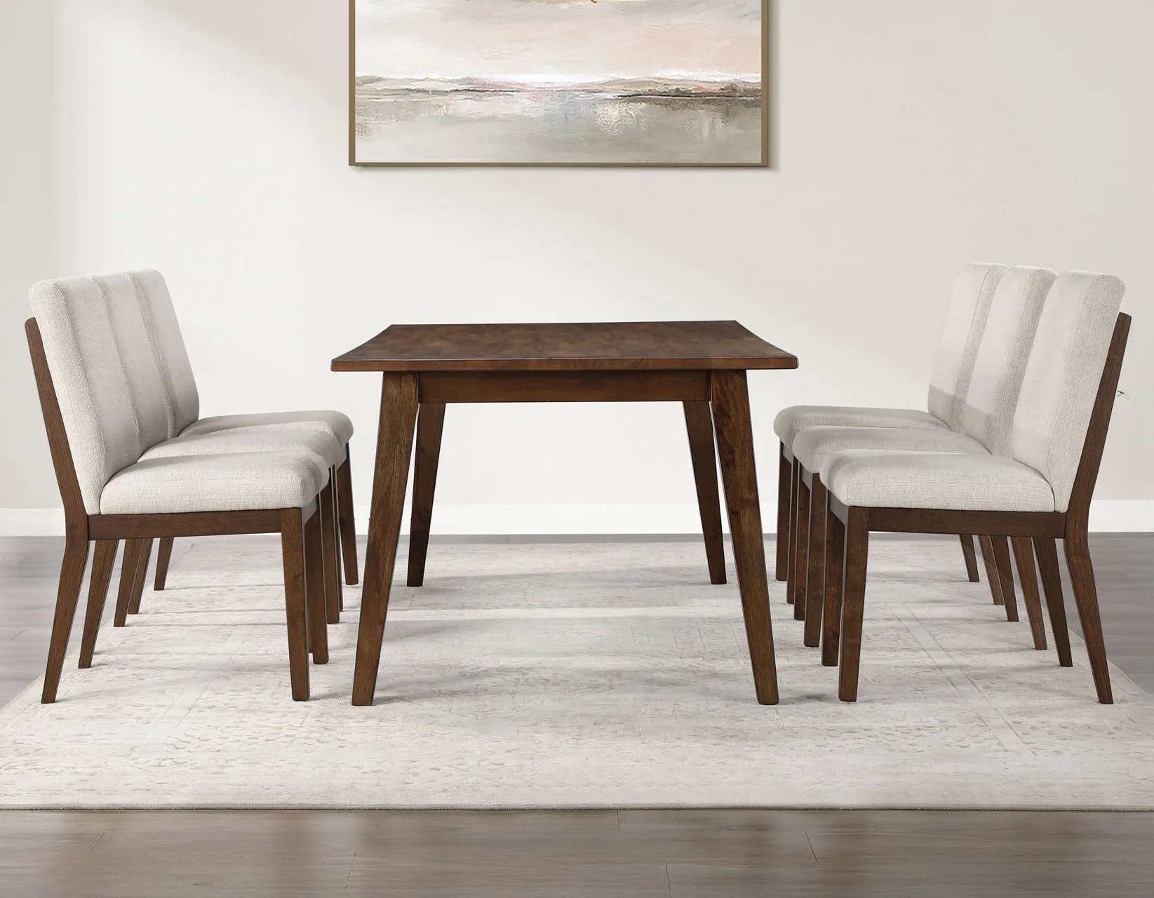 Canton Mocha Upholstered Dining Room Set - Image 2