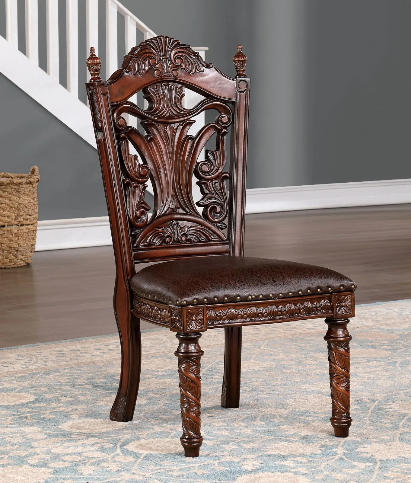 Canyonville Brown Cherry/Dark Brown 7 Pc. Dining Room Set - Image 4