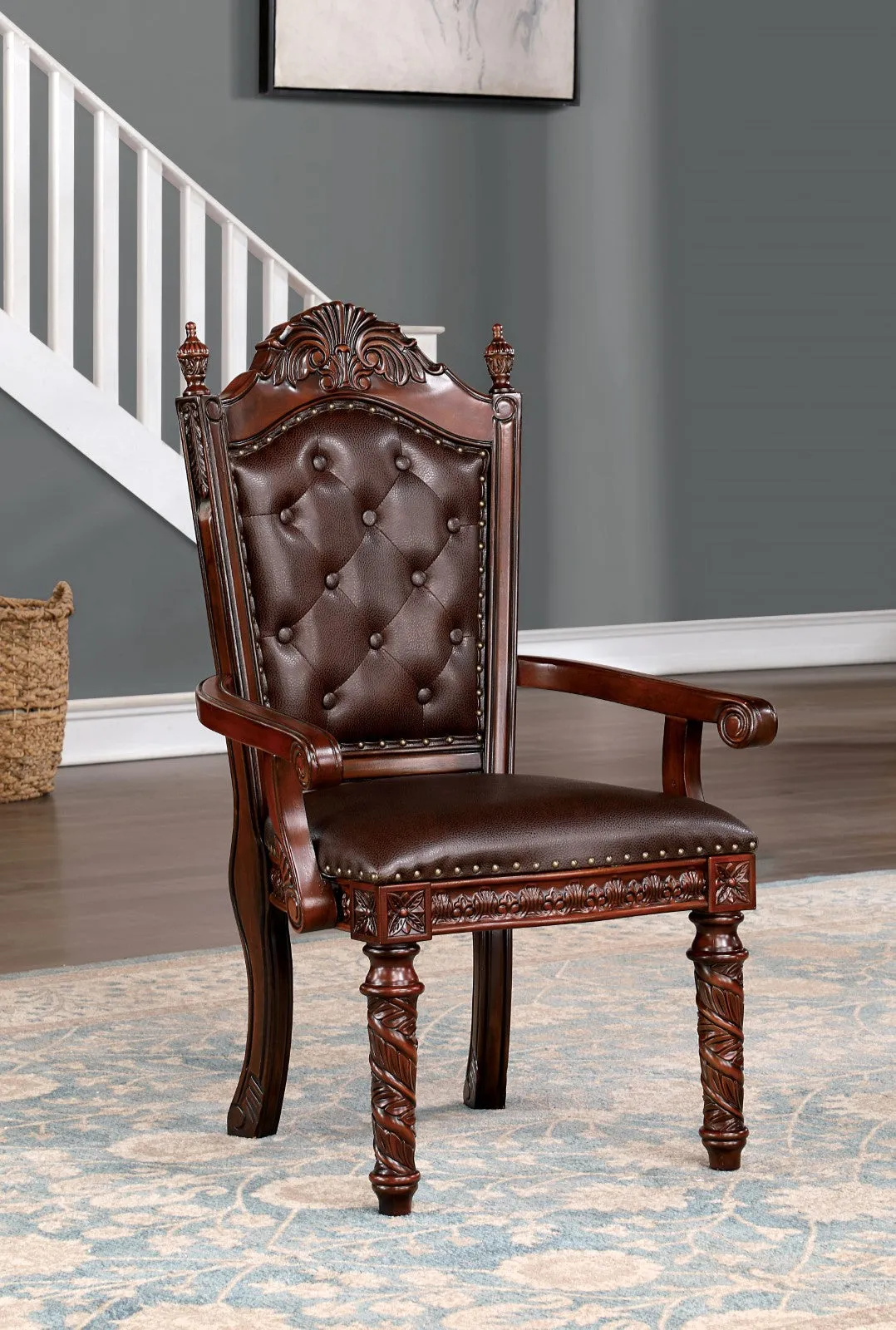 Canyonville Brown Cherry/Dark Brown 7 Pc. Dining Room Set - Image 6