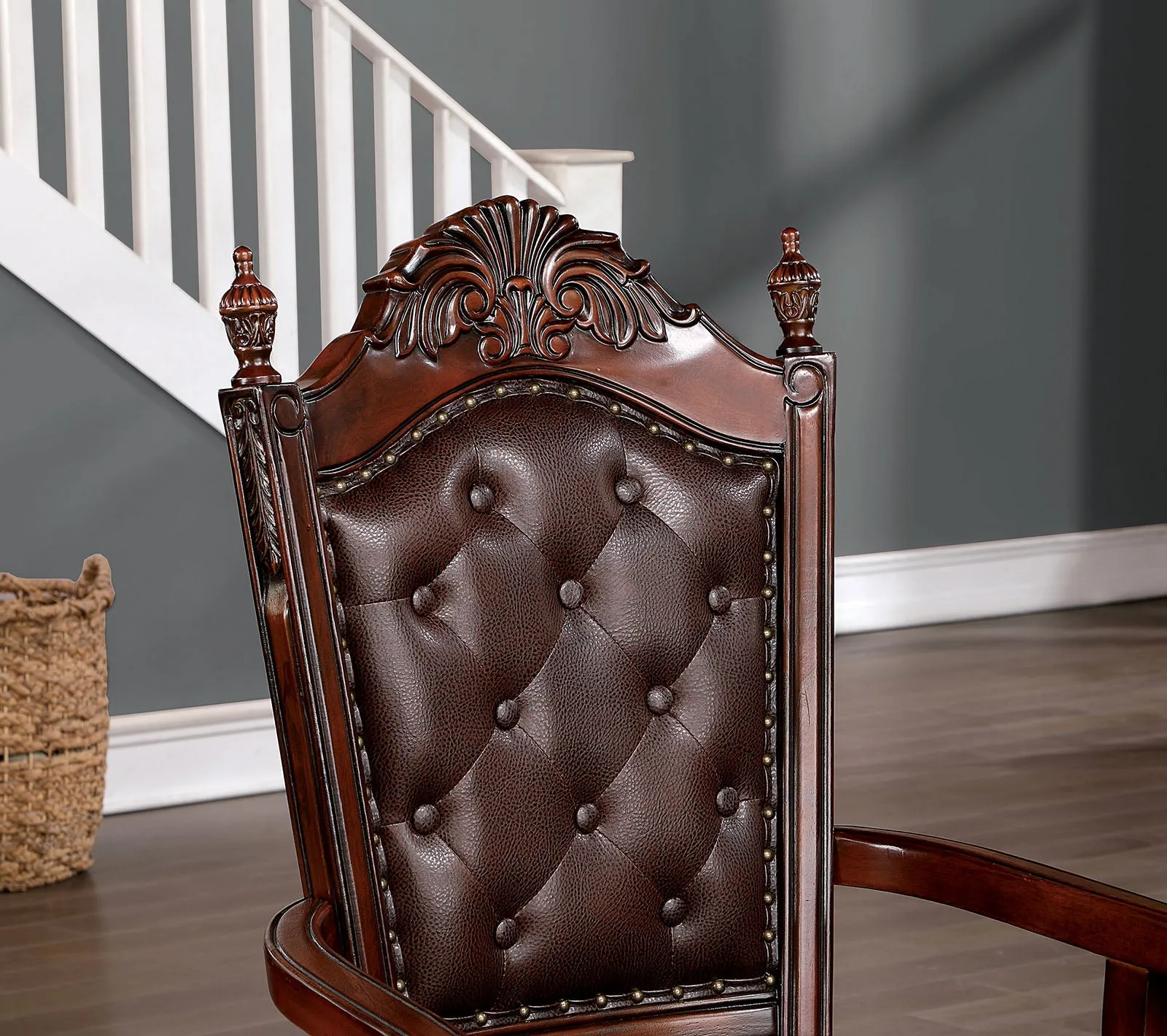 Canyonville Brown Cherry/Dark Brown 7 Pc. Dining Room Set - Image 7