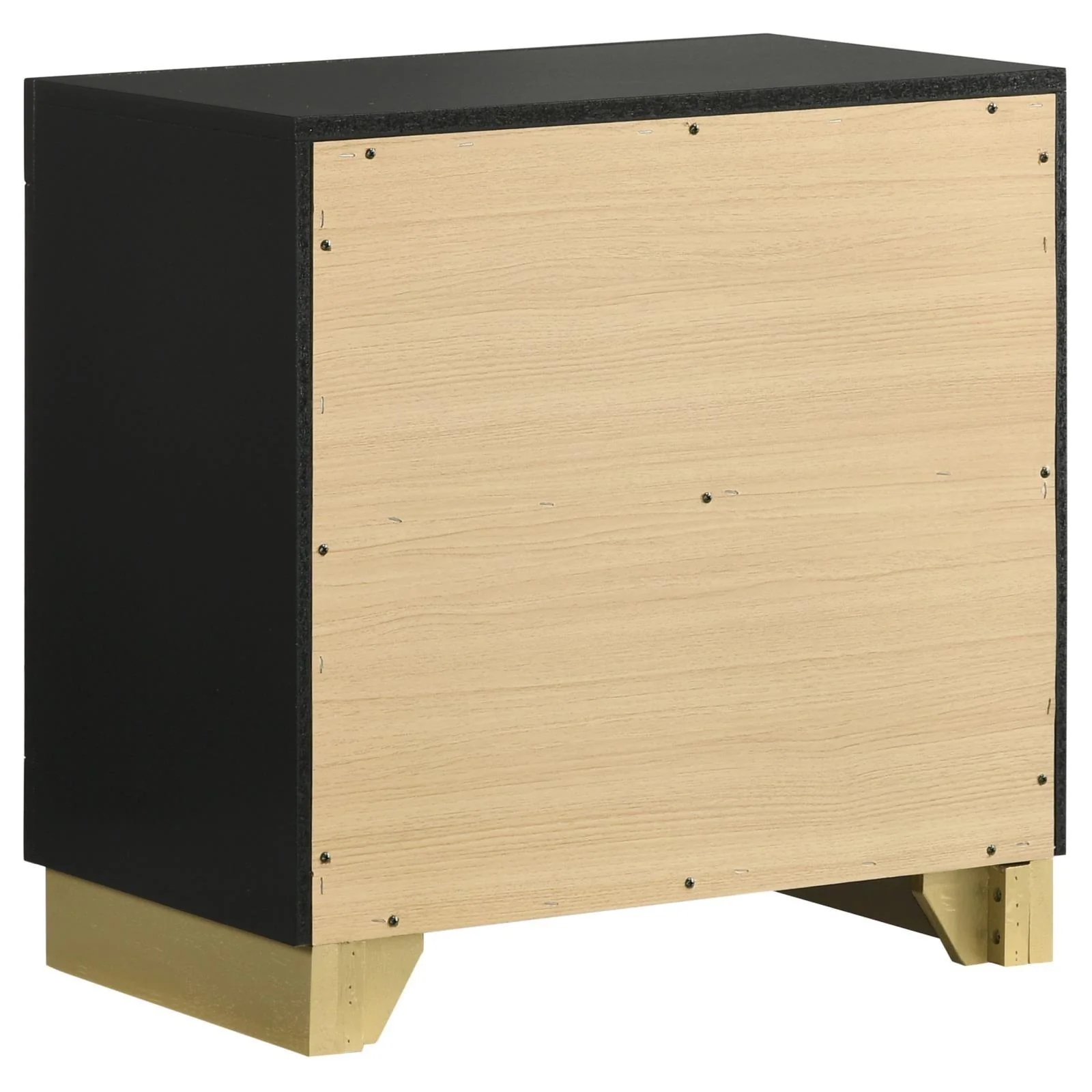 Caraway Black 2-drawer Nightstand Bedside Table - Image 6
