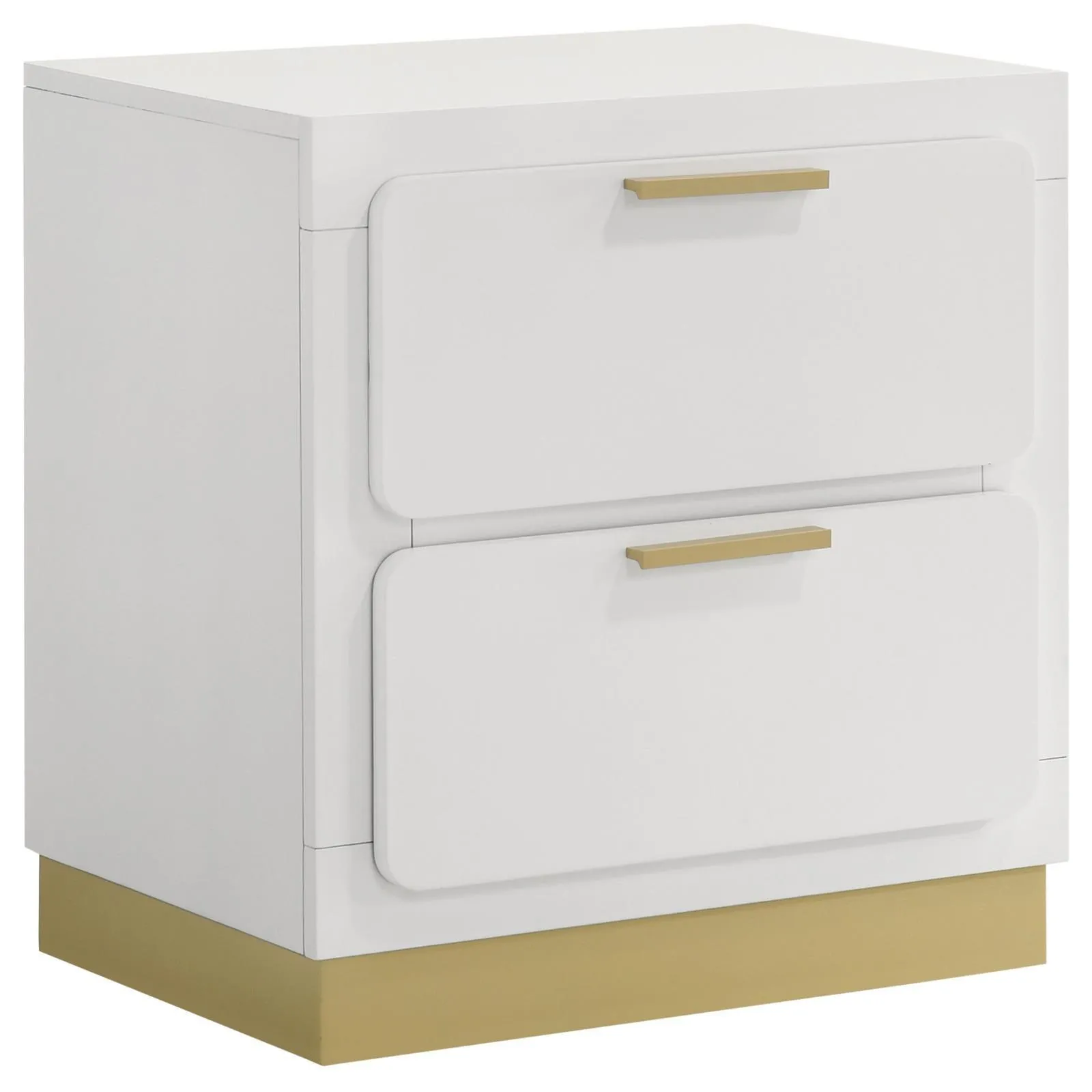 Caraway White 2-drawer Nightstand Bedside Table - Image 12