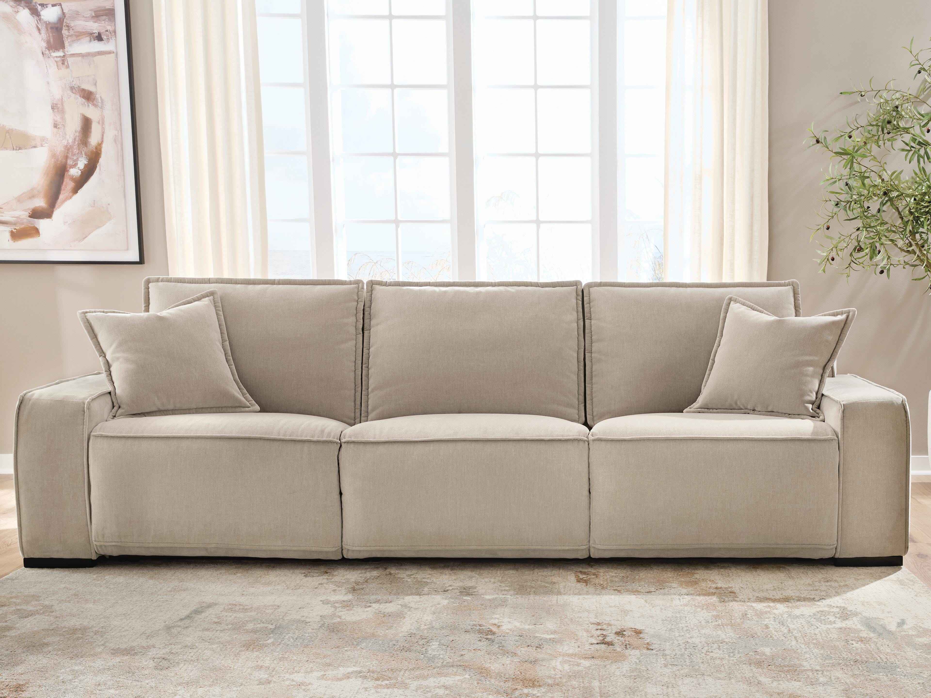 Carceri Cashmere 3-Piece Power Sectional Reclining Sofa