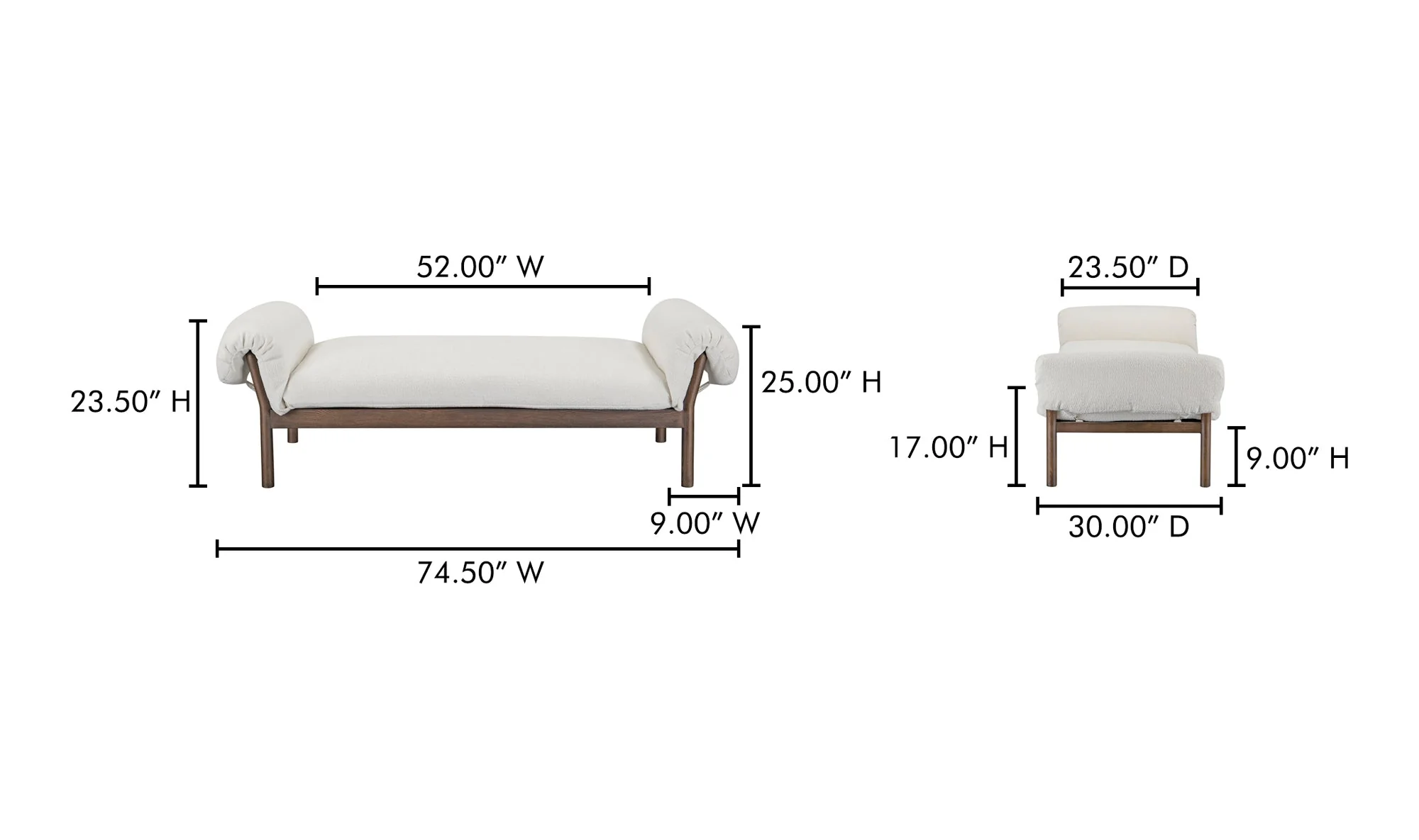 Cardero Daybed Ivory - Image 9