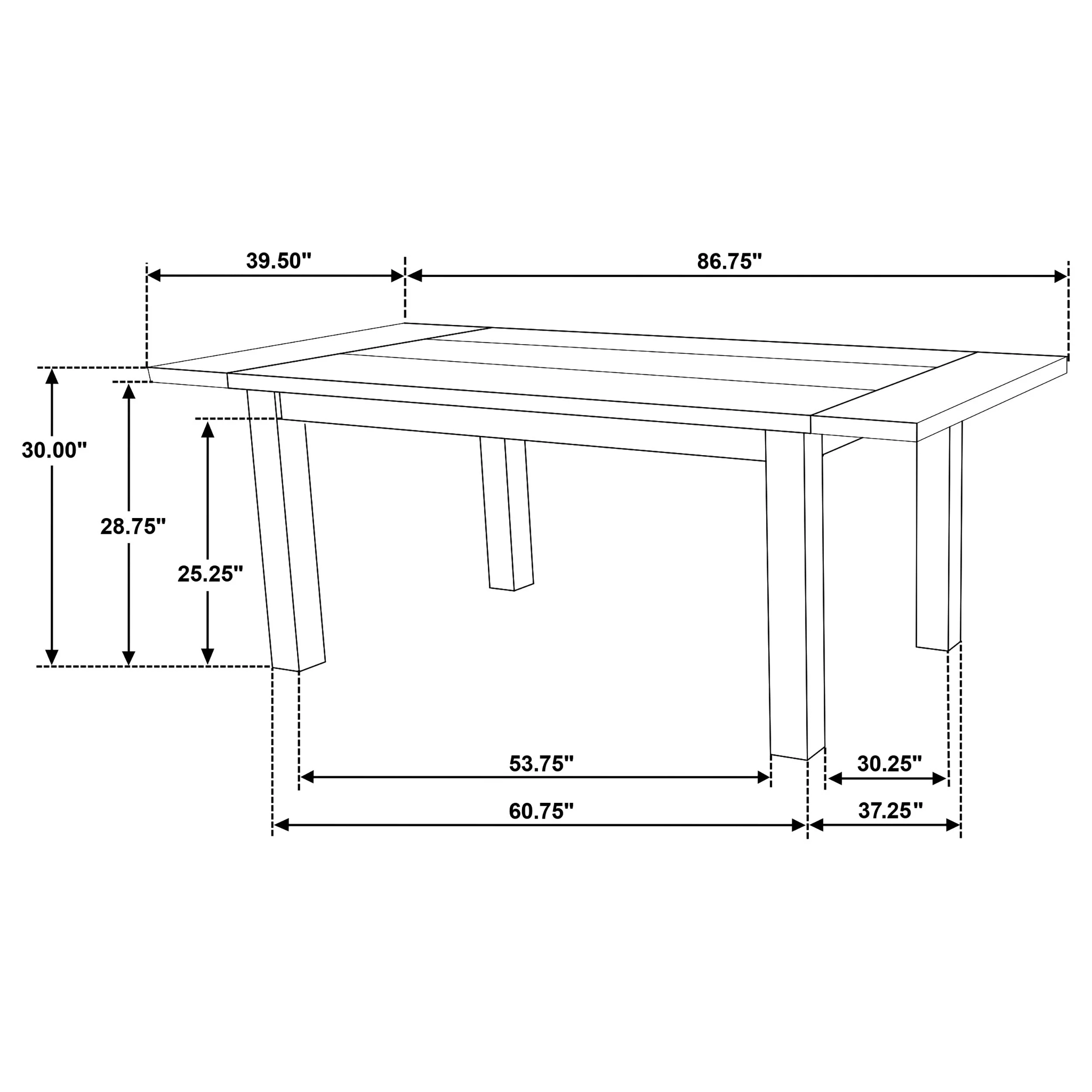 Cardova Vineyard Oak 87-inch Solid Wood Extension Dining Table - Image 14
