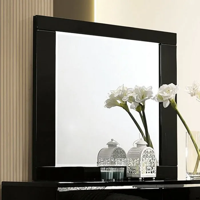 Carlie Black Chrome 4-Piece Queen Bedroom Set - Image 6