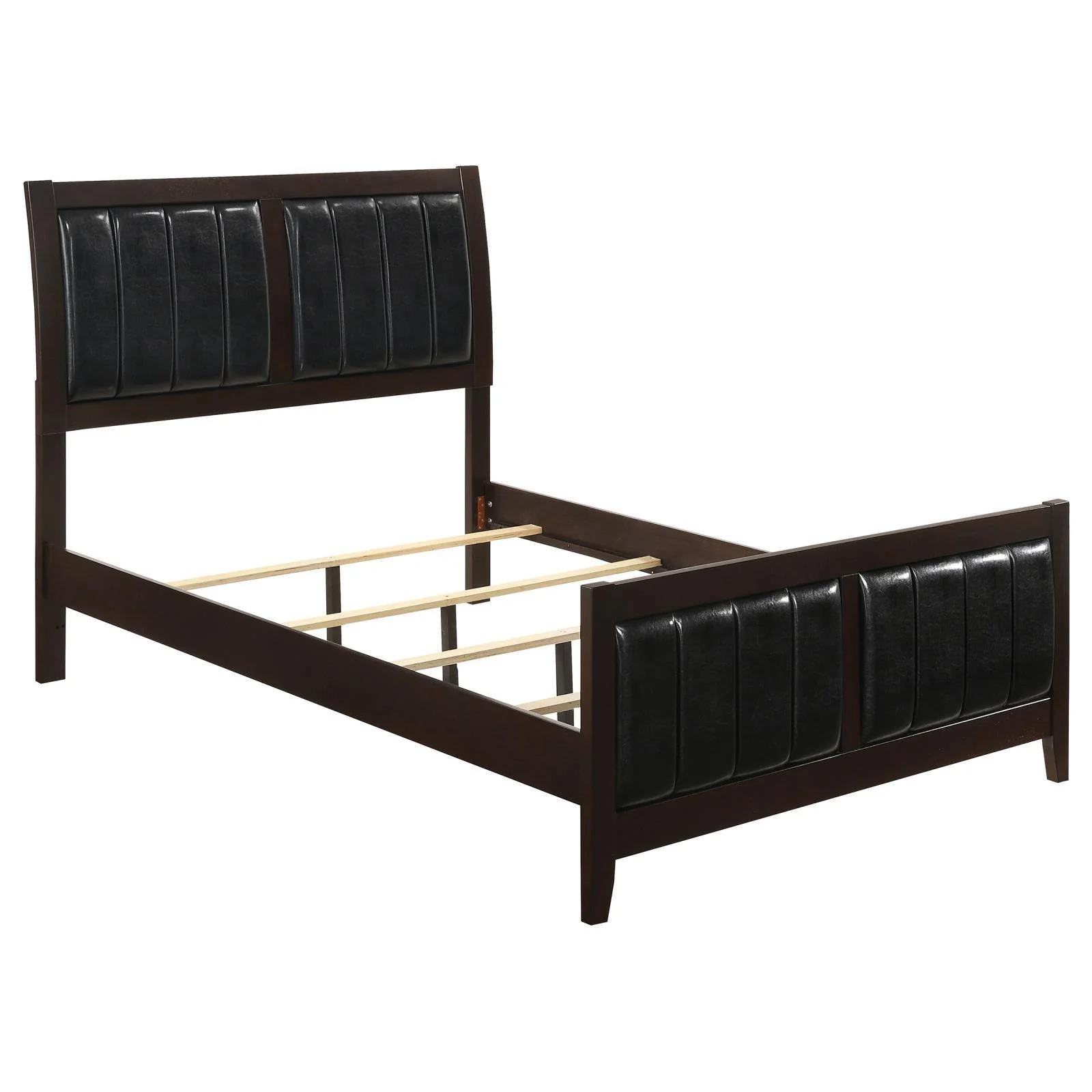 Carlton Cappuccino/Black Queen Upholstered Bed - Image 2