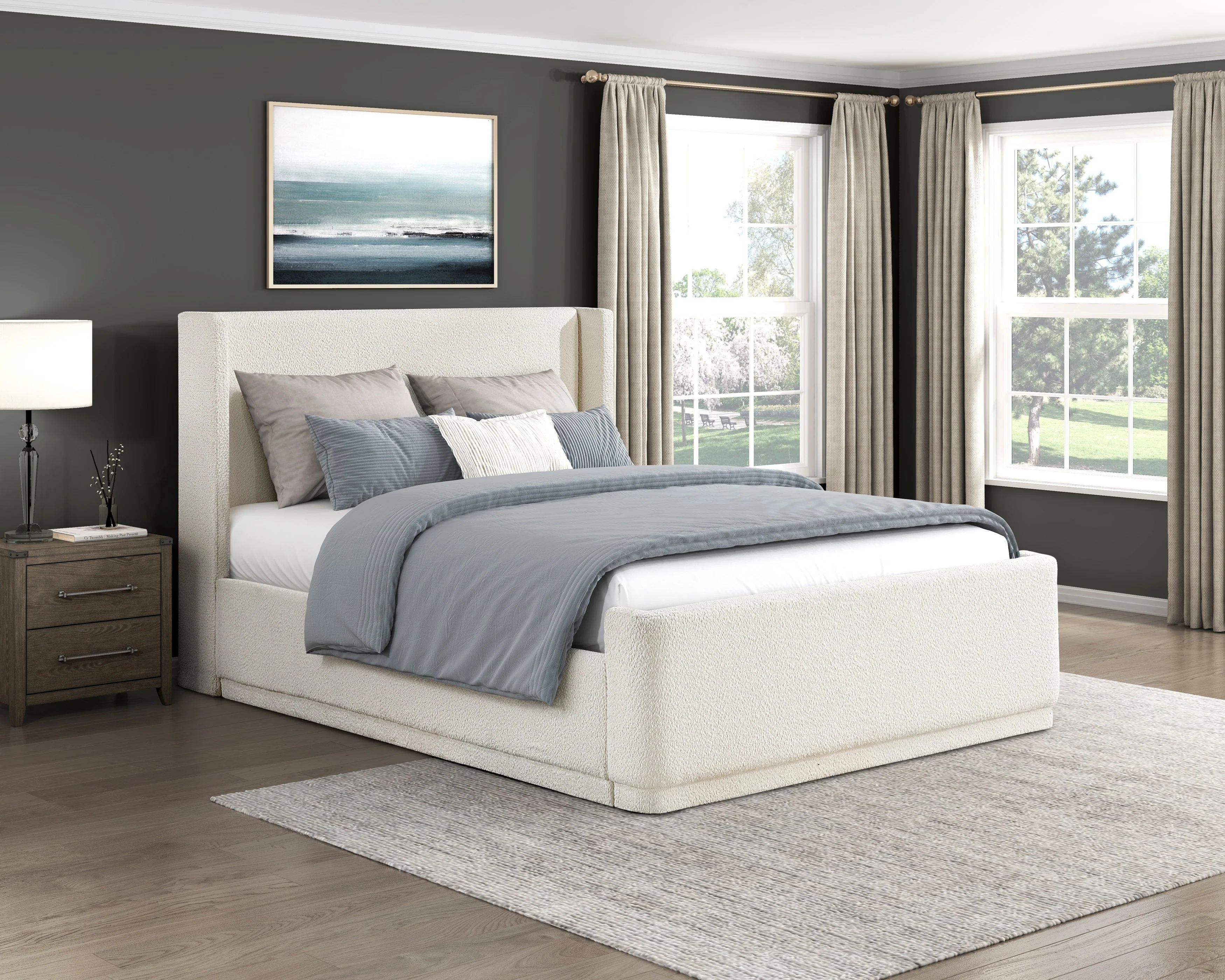 Carmel Beige California King Platform Bed - Image 9