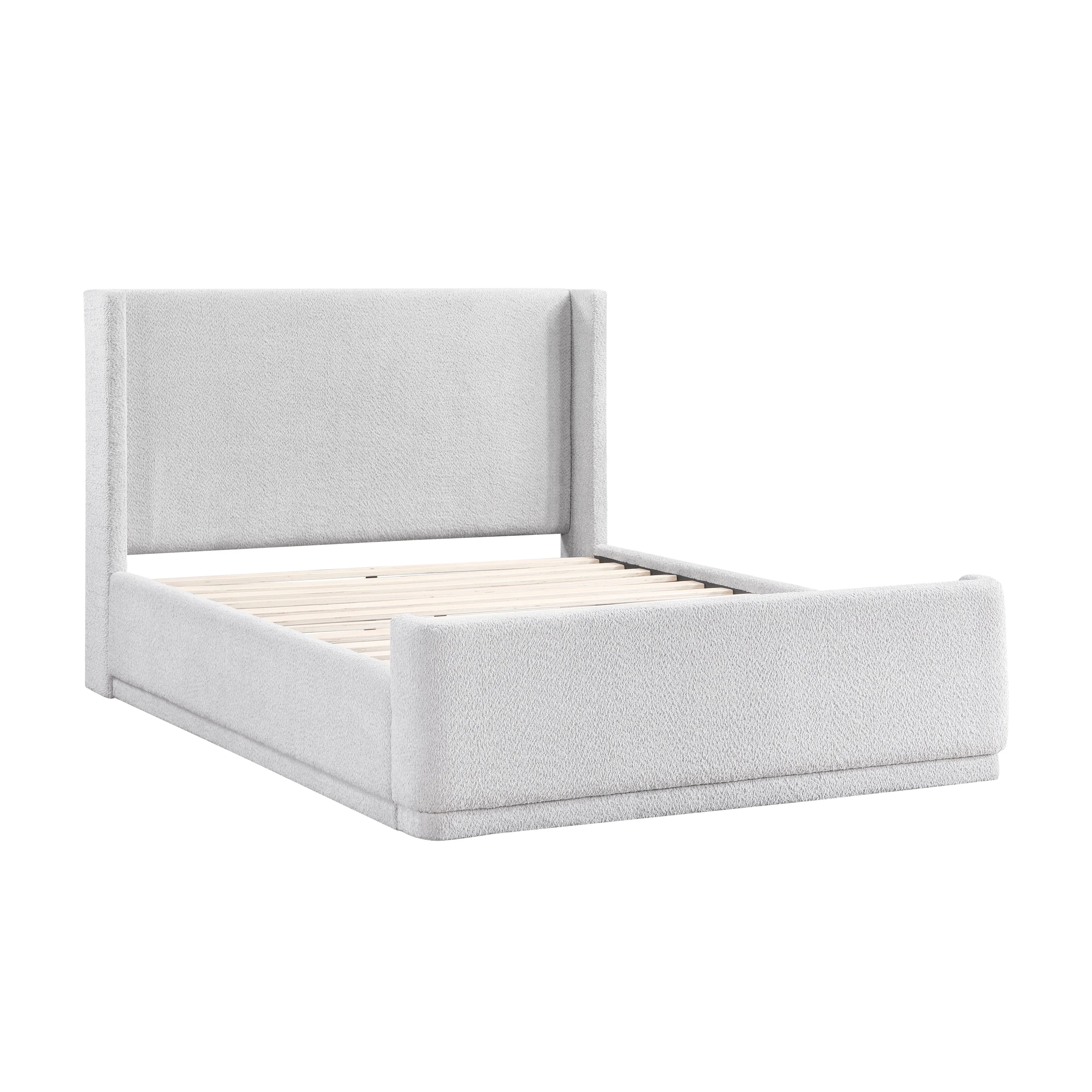 Carmel Light Gray Eastern King Upholstered Platform Bed - Image 3