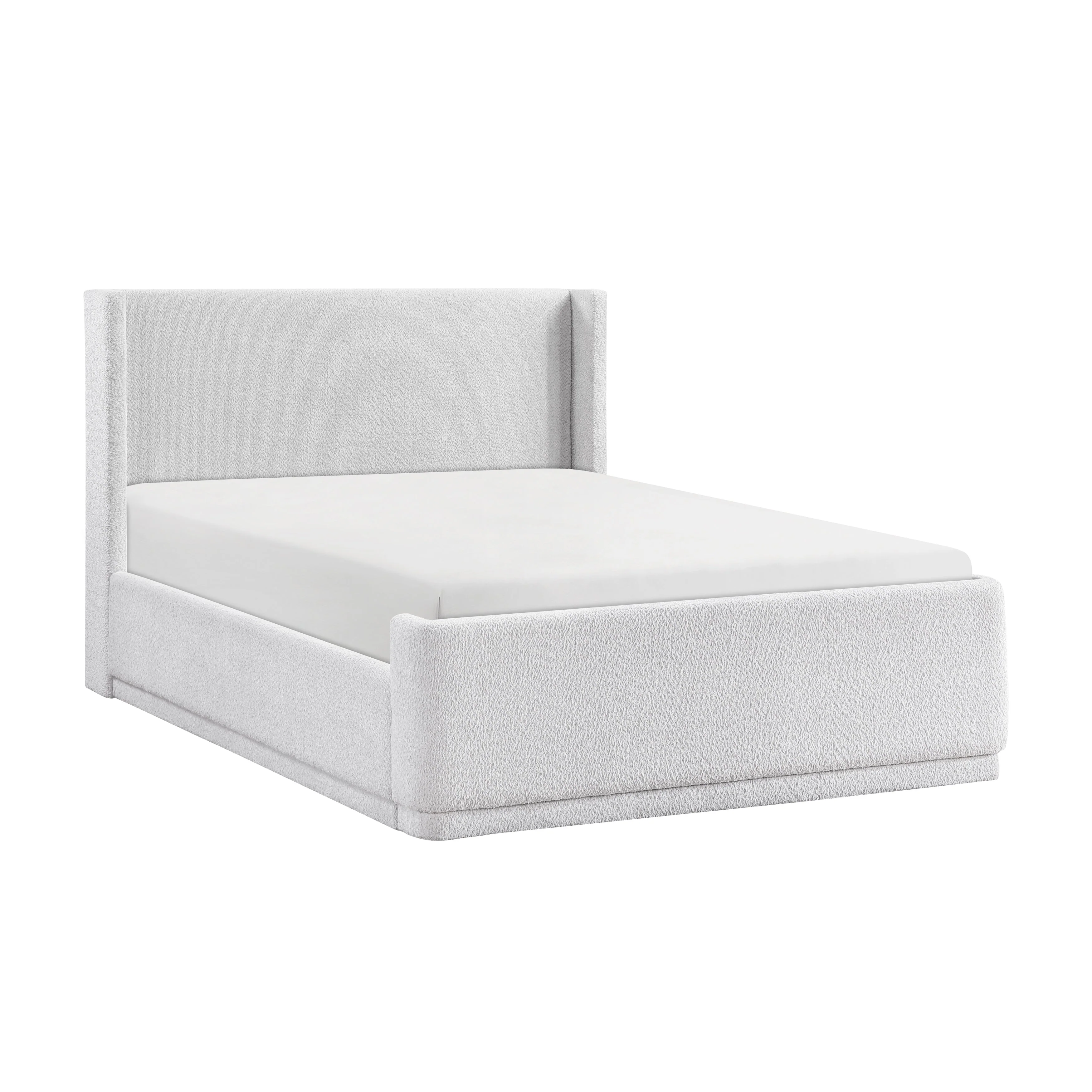 Carmel Light Gray Full Upholstered Platform Bed