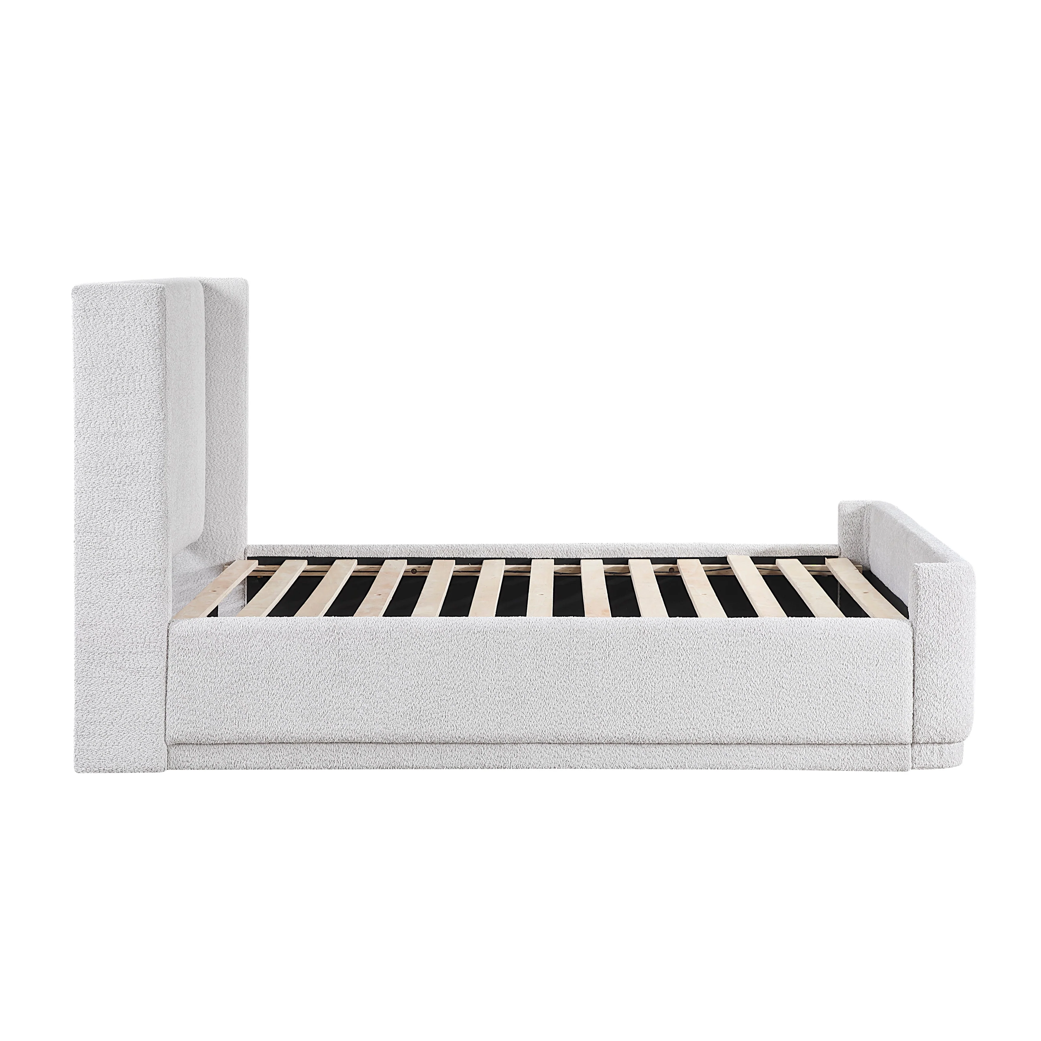 Carmel Light Gray Queen Platform Bed - Image 6