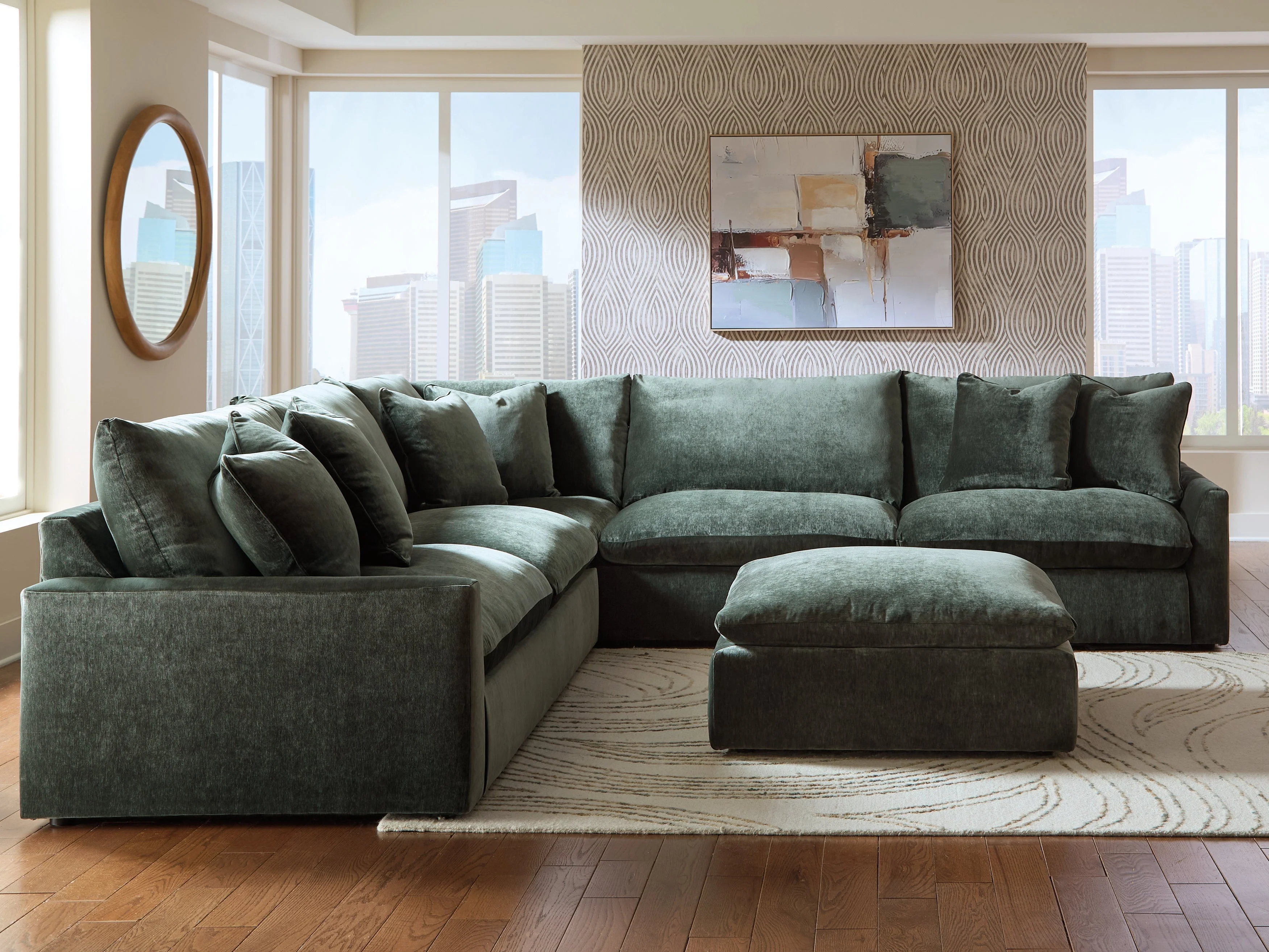 Carriage View Jade 3-Piece Sectional - Image 4