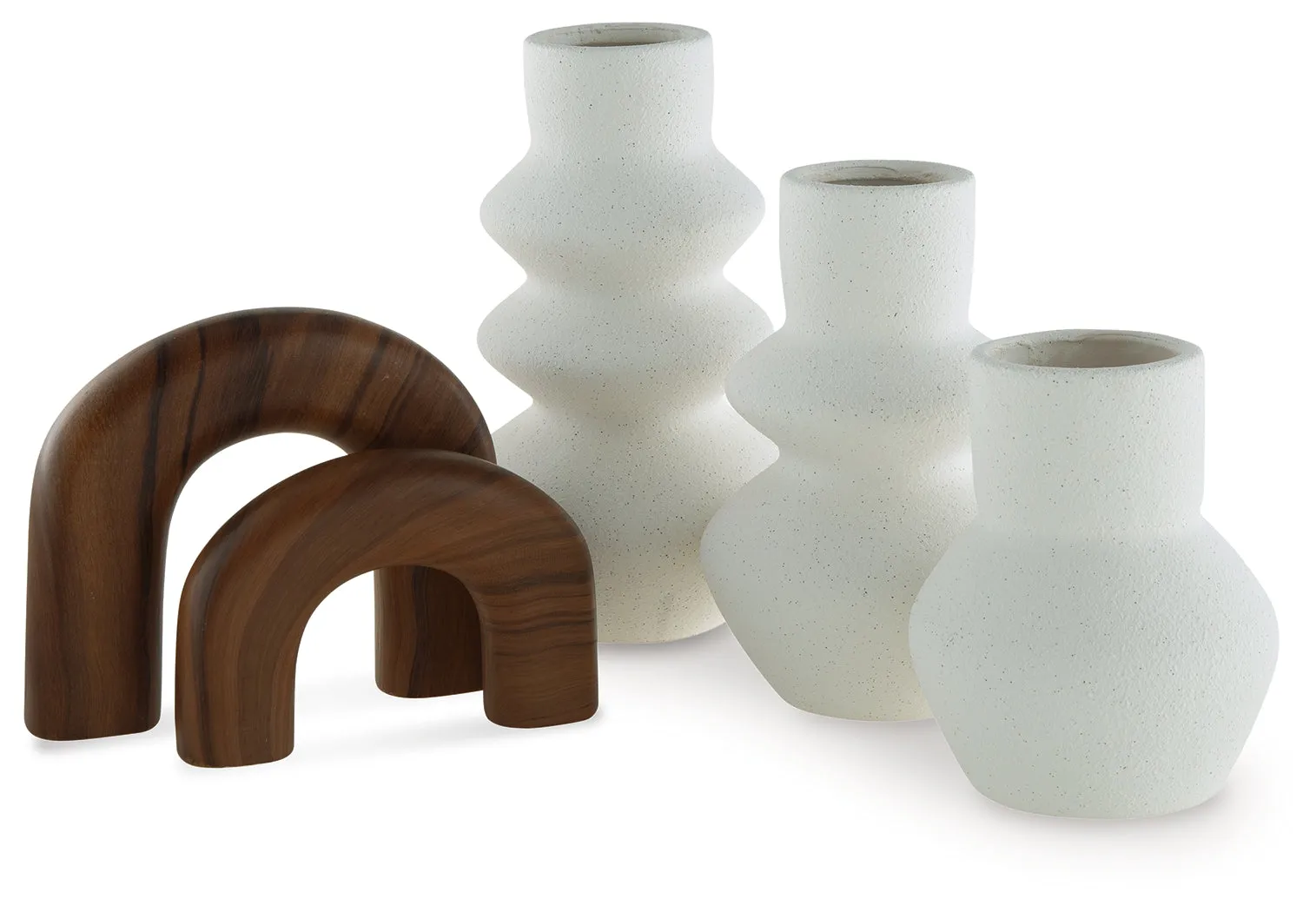 Carterworth White/Brown Accessory Set (Set of 5) - Image 2