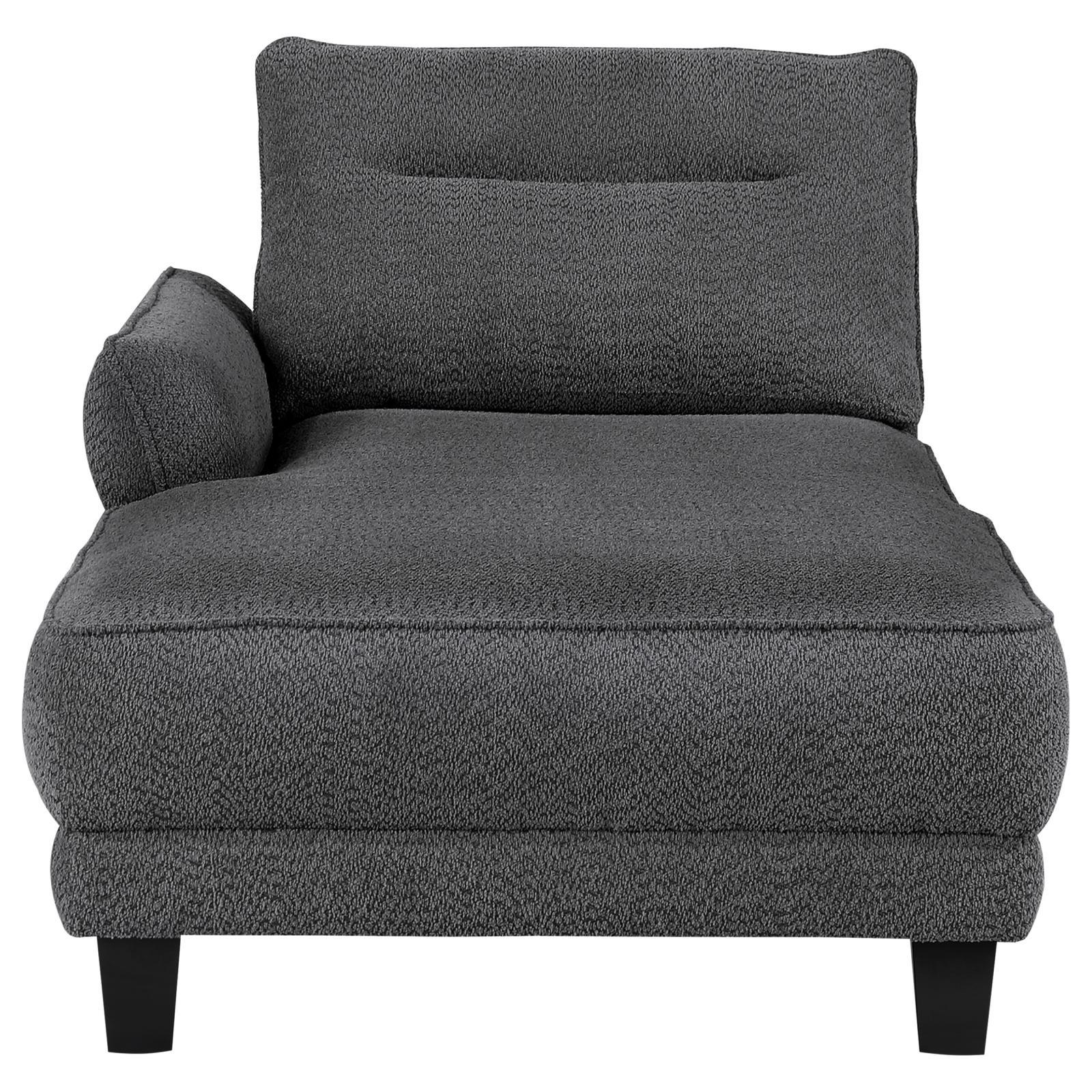 Caspian Grey Upholstered Curved Arms Sectional Sofa - Image 5